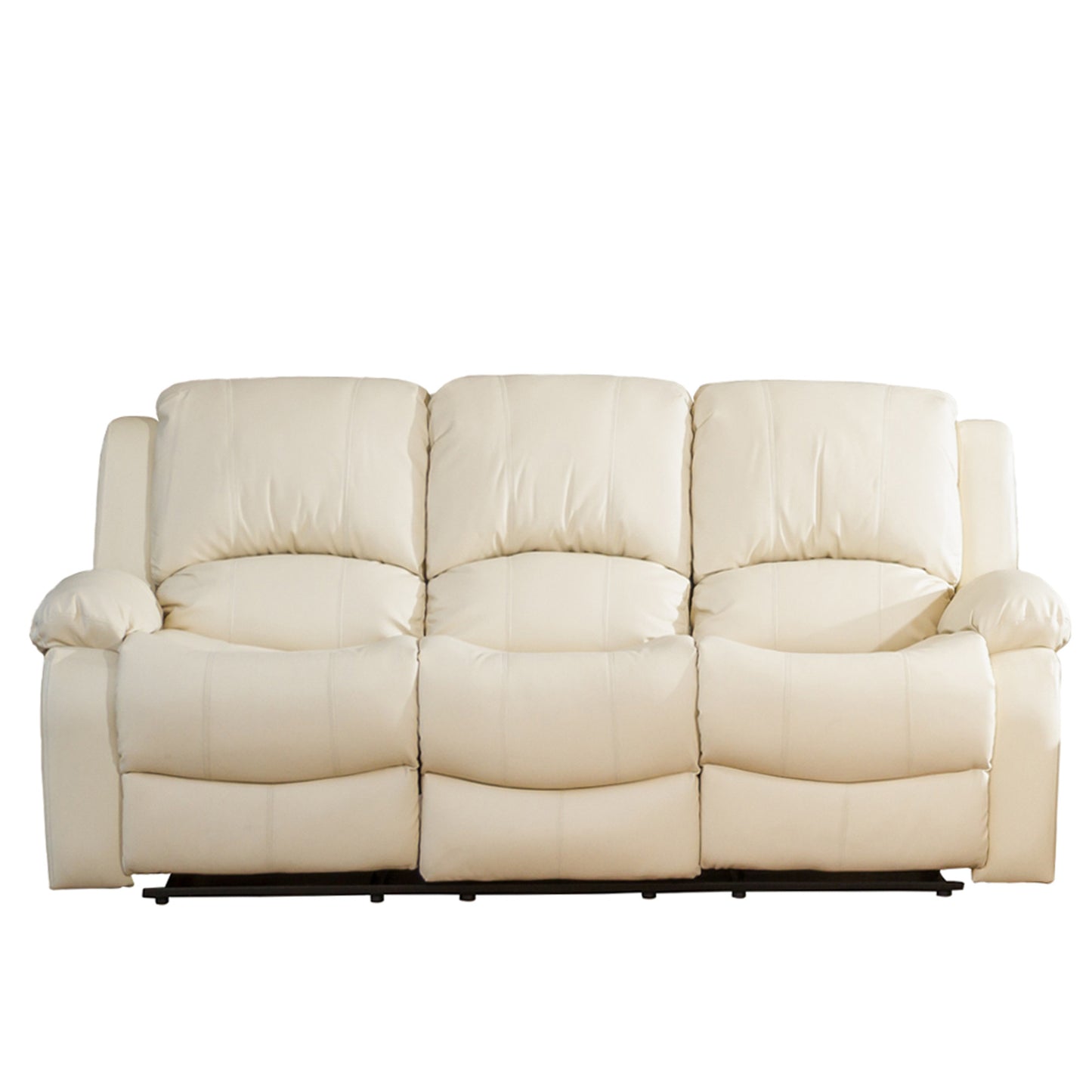 Commercial Grade Leather Mid Size Recliner Sofa Available in black, brown, burgundy, cream, grey *** - CasaFenix