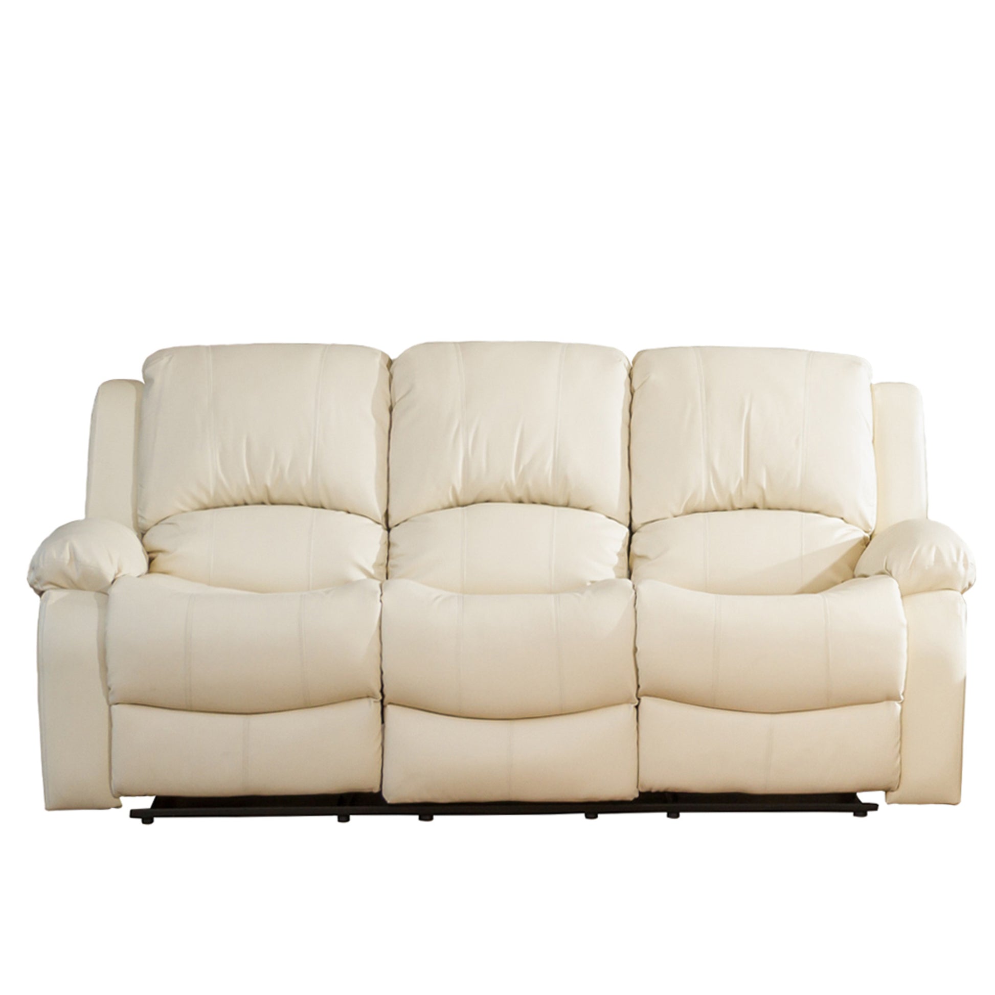 Commercial Grade Leather Mid Size Recliner Sofa Available in black, brown, burgundy, cream, grey *** - CasaFenix