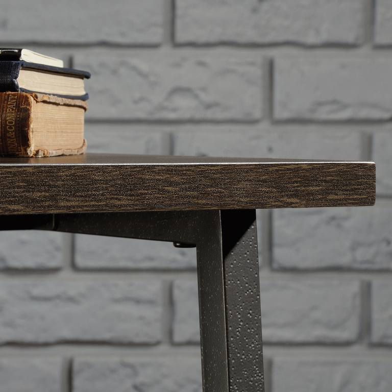 INDUSTRIAL STYLE BENCH DESK SMOKED OAK CasaFenix