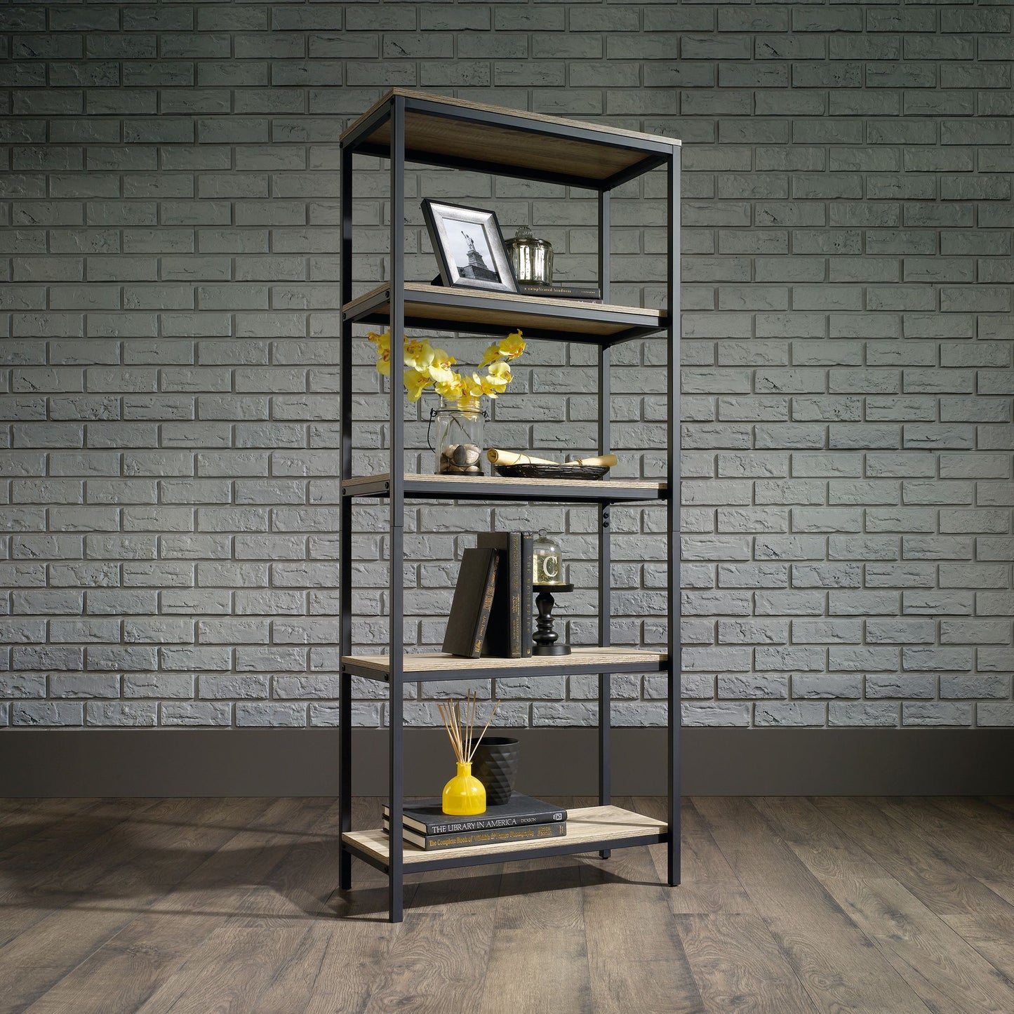 INDUSTRIAL STYLE 4 SHELF BOOKCASE CasaFenix