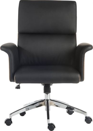 ELEGANCE MEDIUM BACK BLACK OFFICE CHAIR Home office chairs CasaFenix