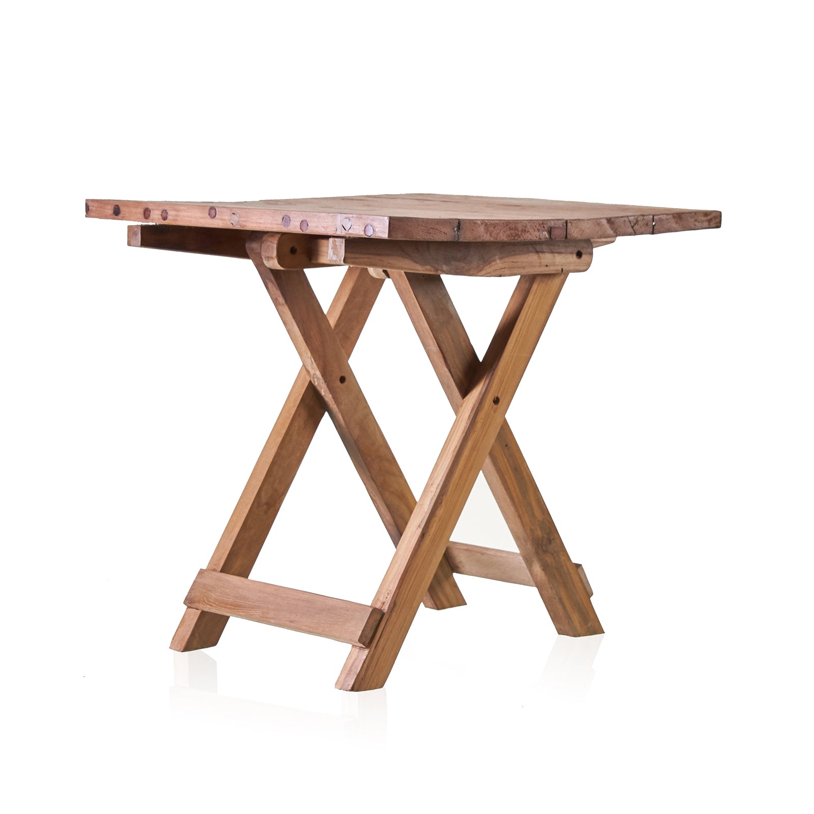 Square Folding Coffee Table - 50cm - Recycled Wood - CasaFenix