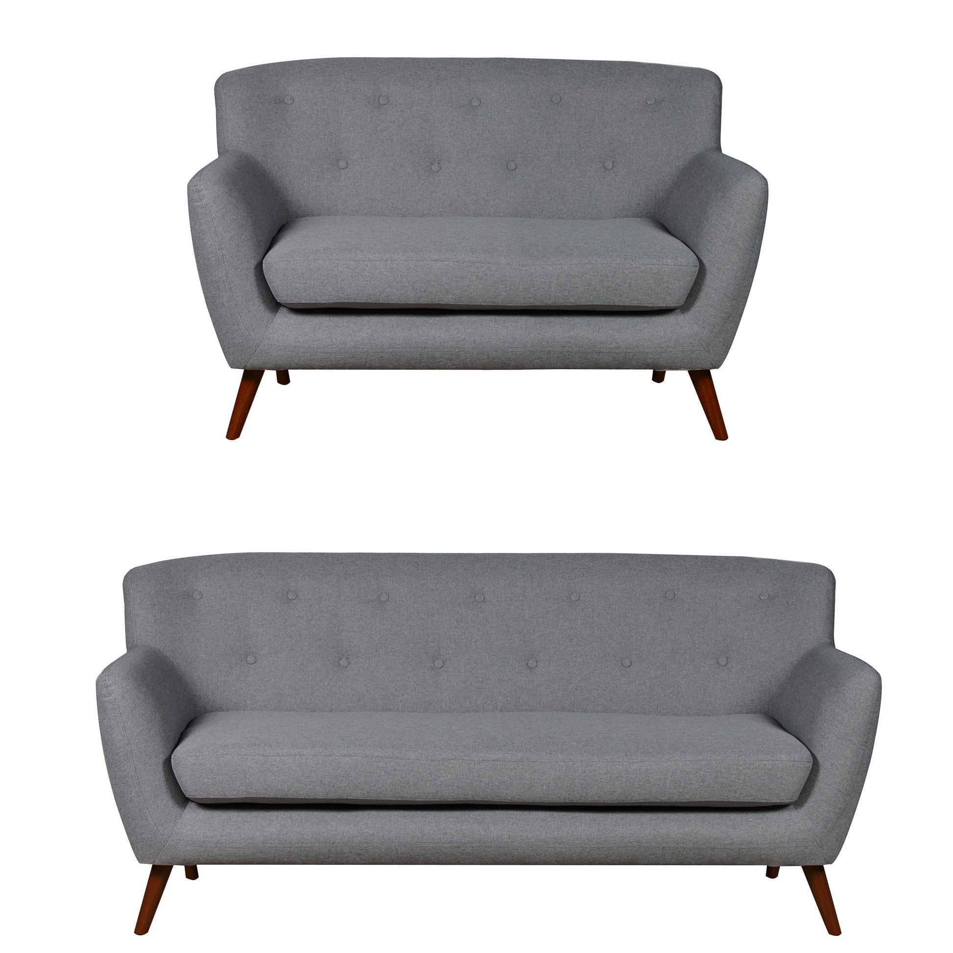 Commercial Grade Woven Fabric Minimalist Settee. 1,2,3 Seat Sofa Available in dark grey, light grey, teal *** - CasaFenix