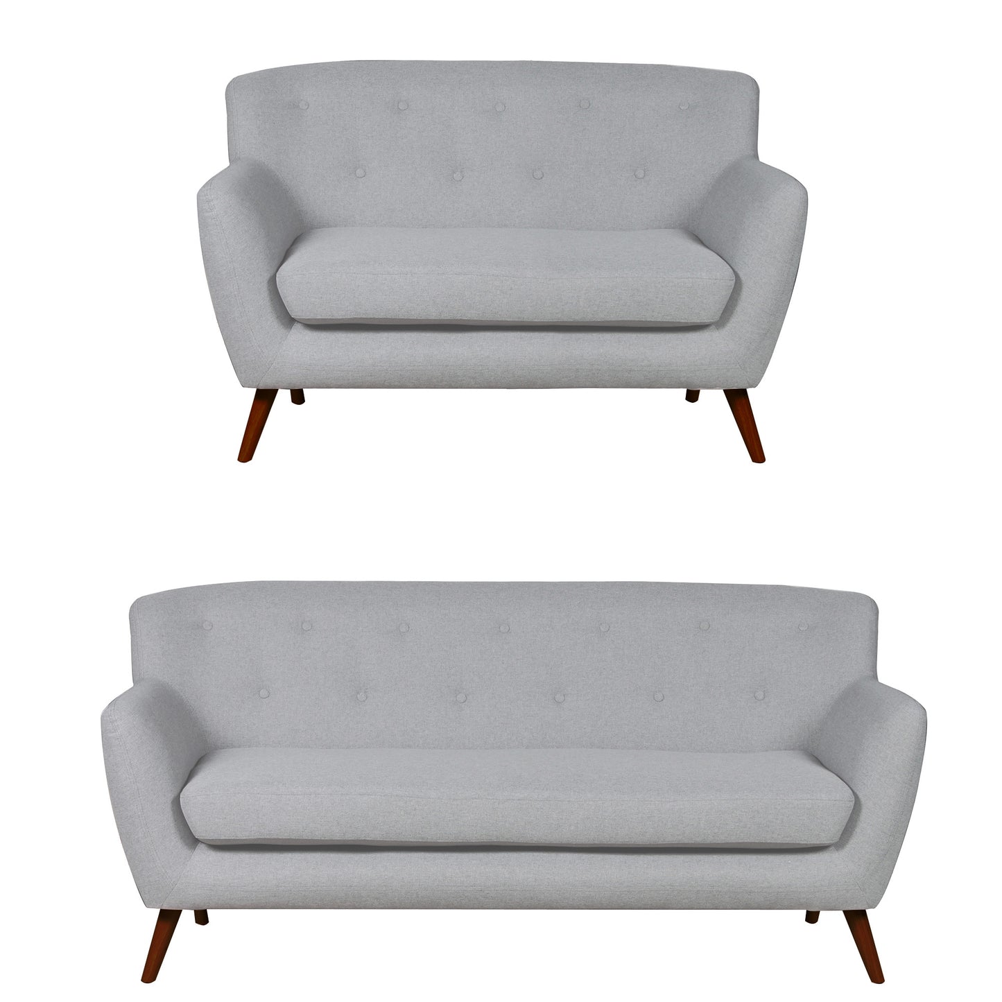 Commercial Grade Woven Fabric Minimalist Settee. 1,2,3 Seat Sofa Available in dark grey, light grey, teal *** - CasaFenix