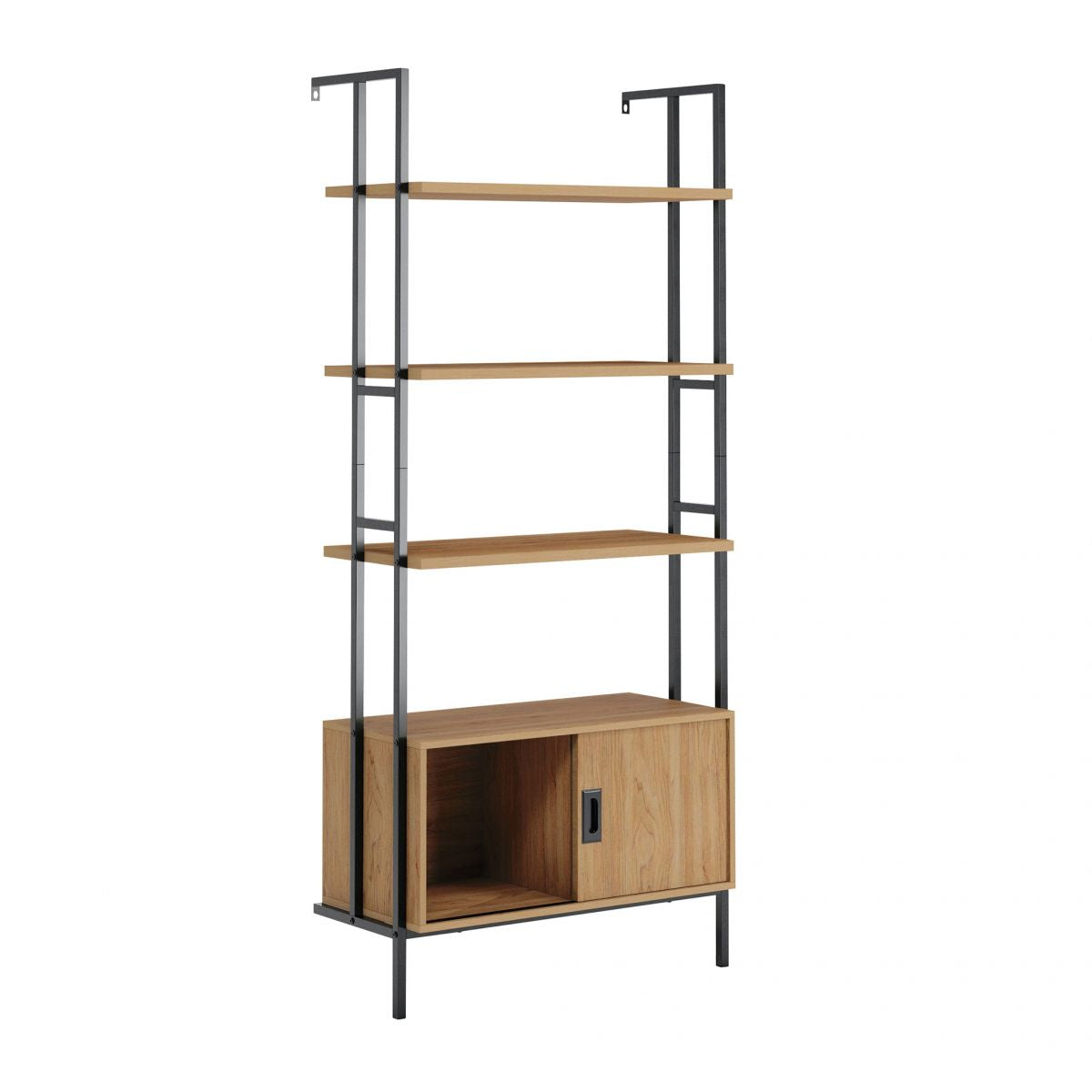 HYTHE WALL MOUNTED 4 SHELF BOOKCASE WITH DOOR CasaFenix