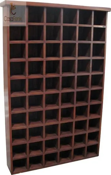 60 Section CD Rack Solid Mahogany - CasaFenix