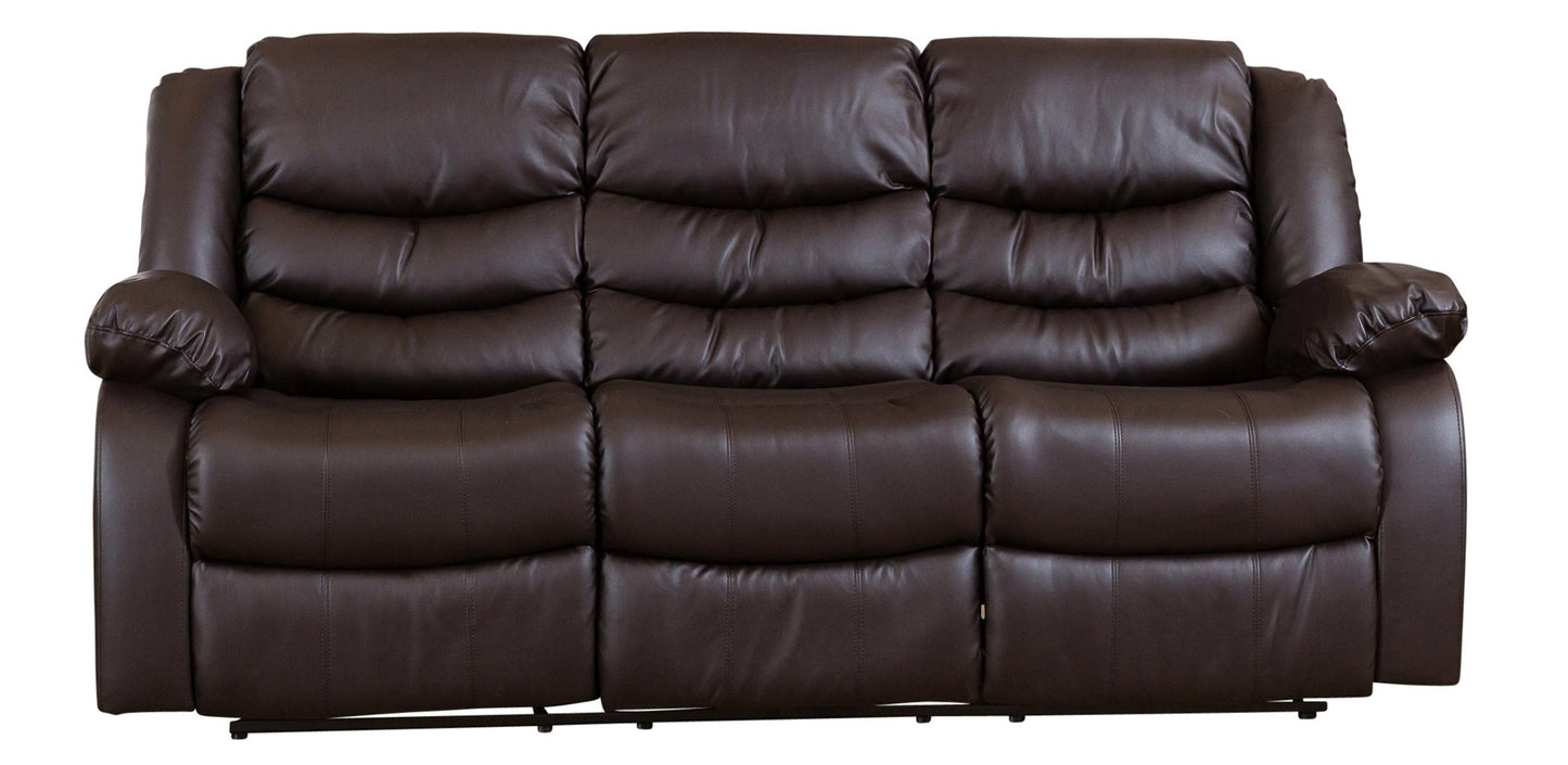 Commercial Grade Leather Recliner Sofa Available in black, brown, cream - CasaFenix