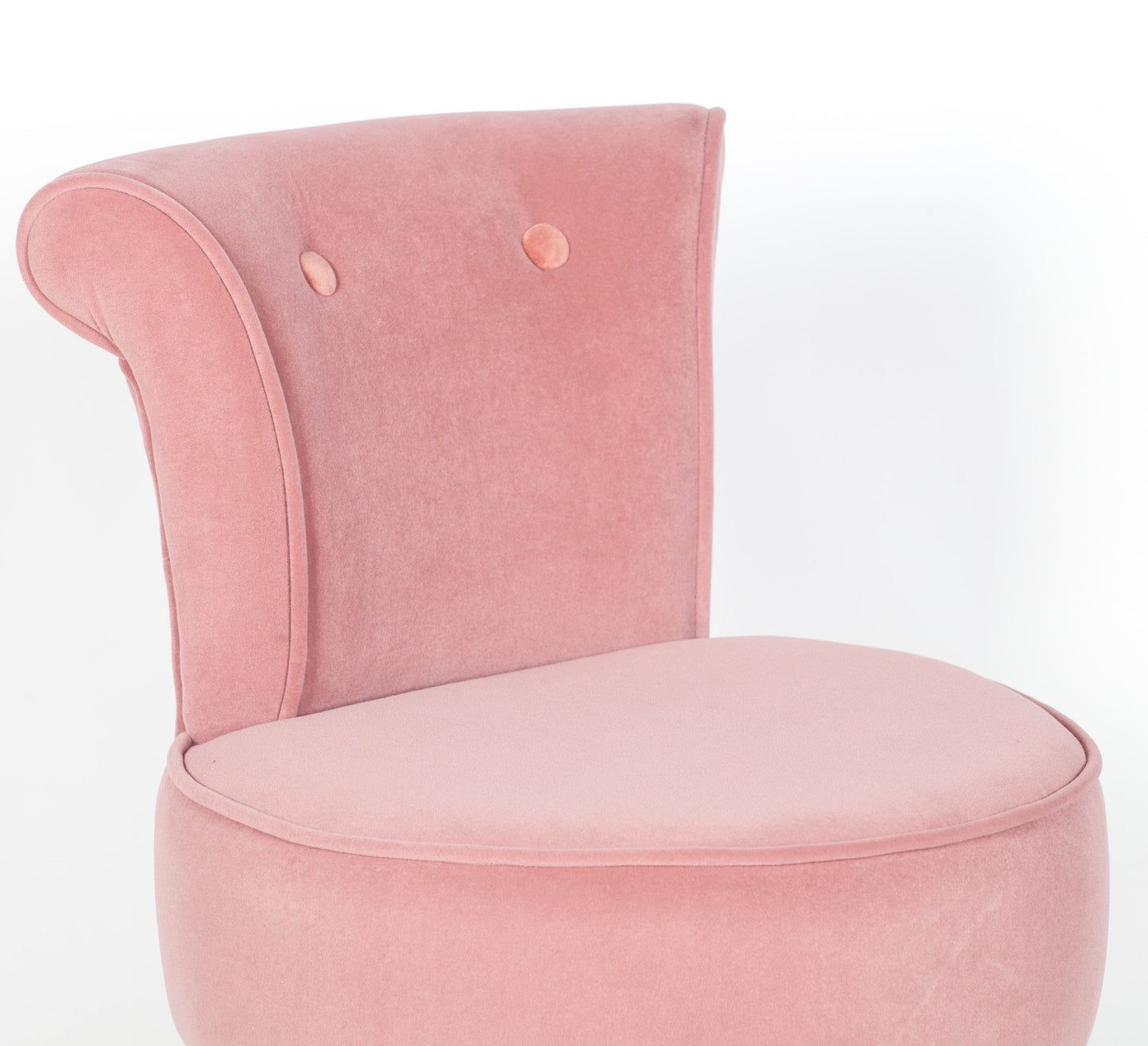 Pink Stool / Bedroom Chair with Gold Legs CasaFenix