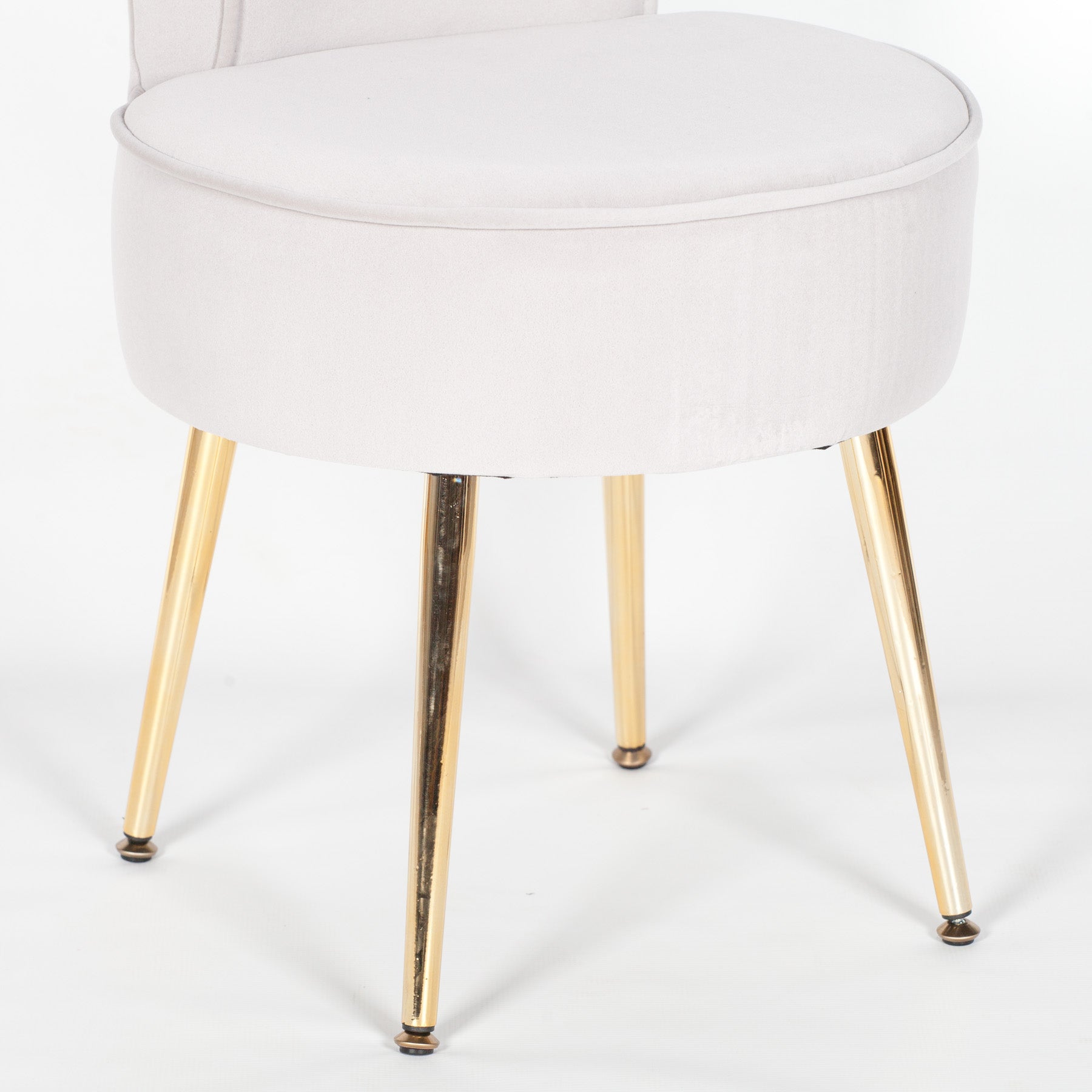 Grey Stool / Bedroom Chair with Gold Legs CasaFenix