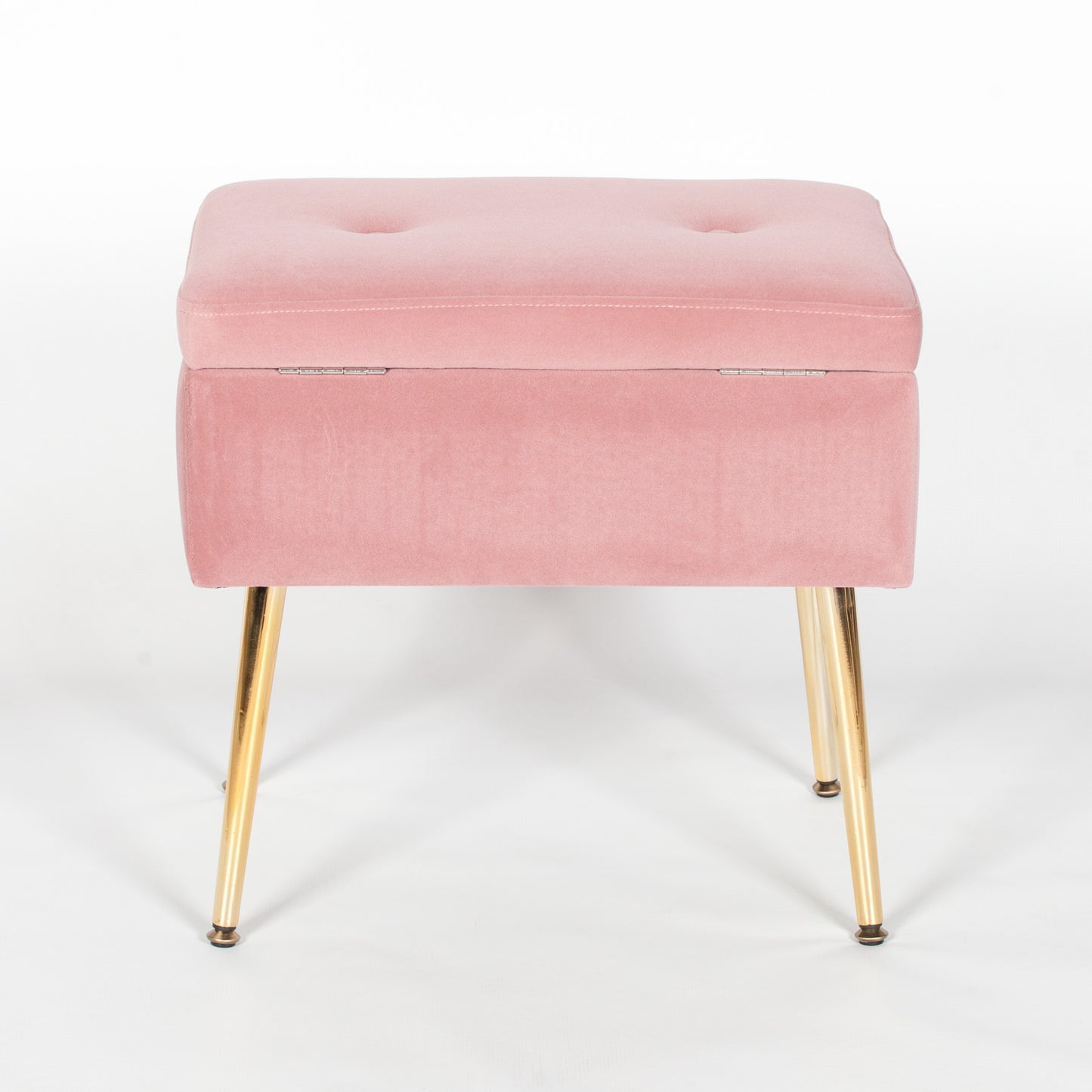 Pink Suitcase Stool with Gold Legs CasaFenix