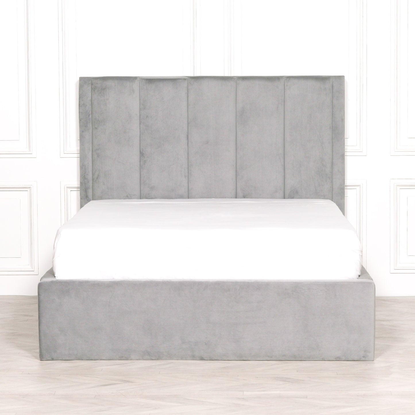 Grey Velvet King Size 5ft Bed CasaFenix