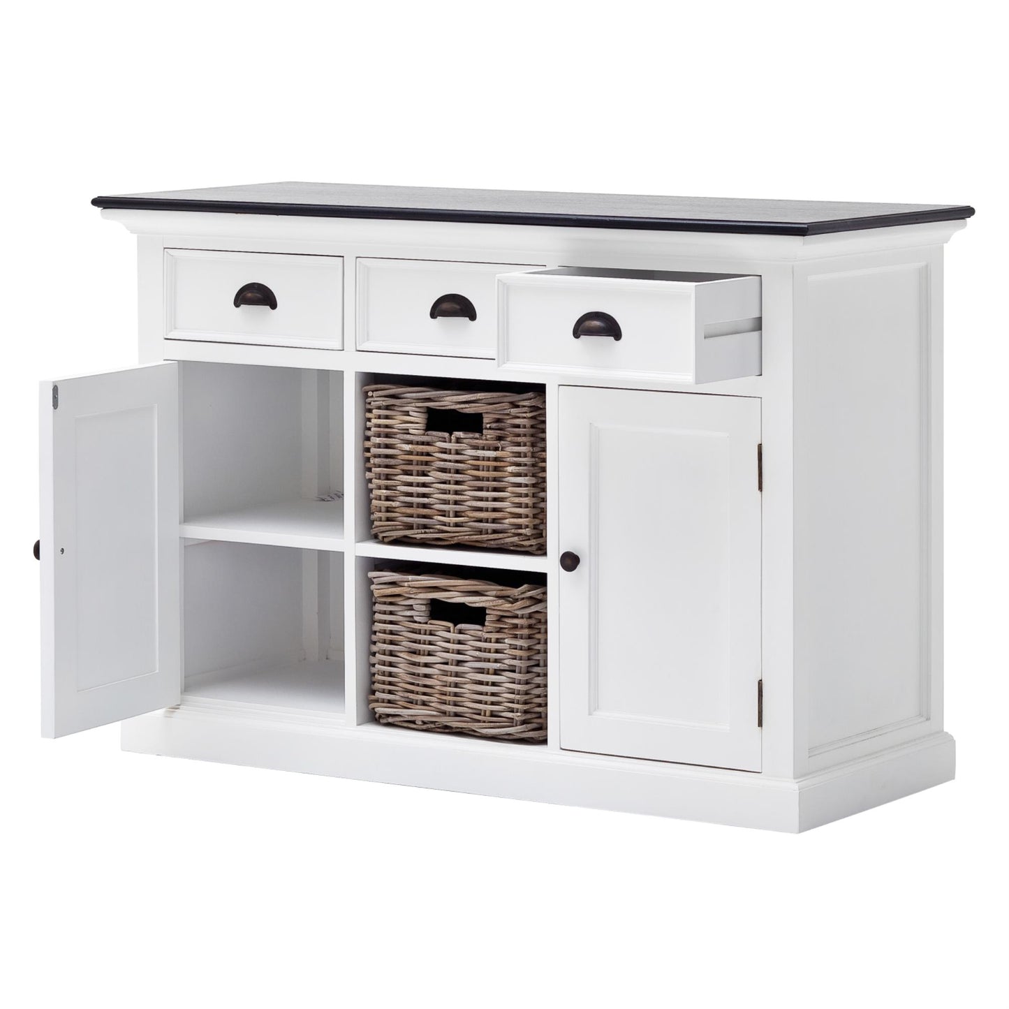 Halifax Contrast collection by Nova Solo.  Buffet with 2 Baskets CasaFenix