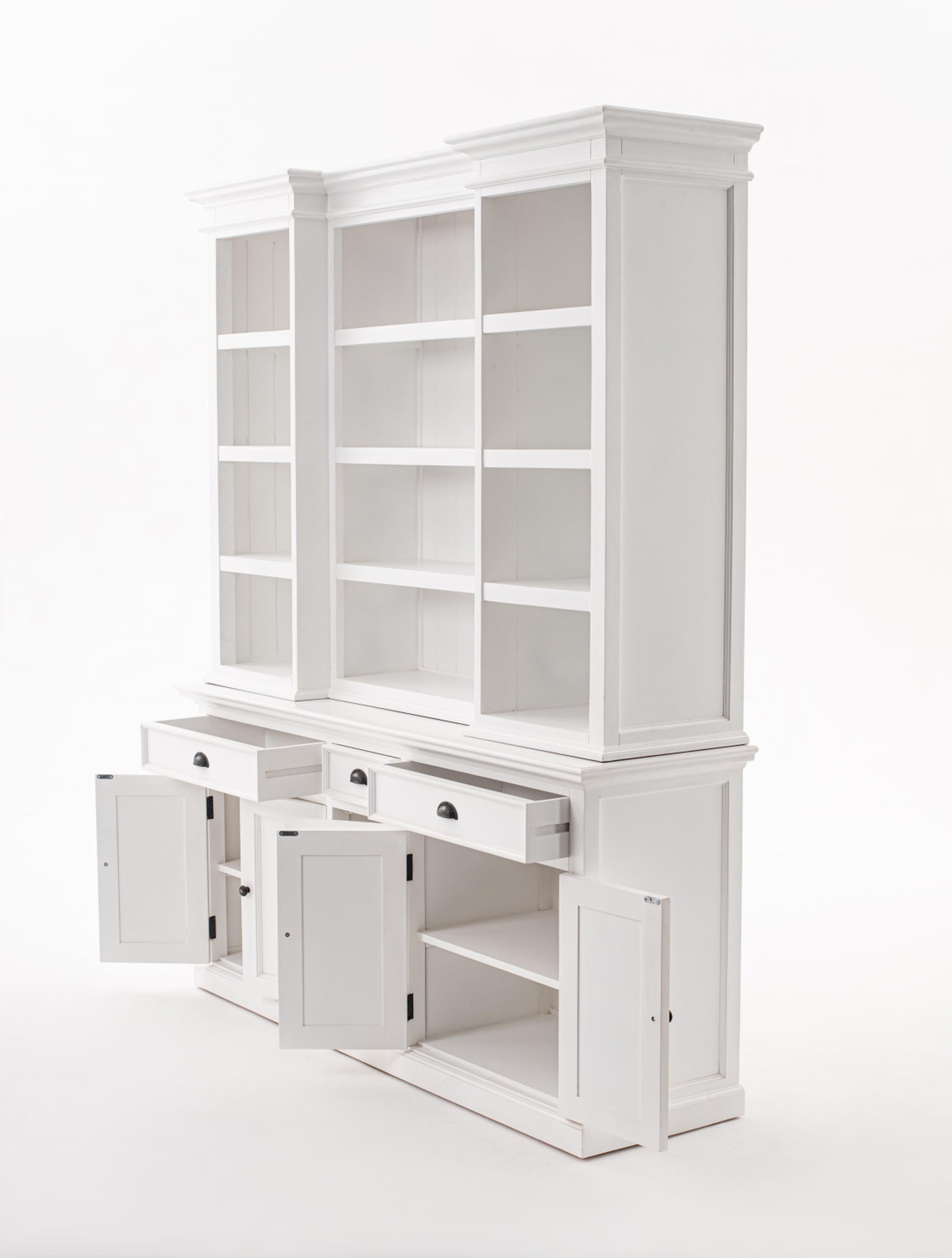 Halifax collection by Nova Solo.  Kitchen Hutch Cabinet with 5 Doors 3 Drawers CasaFenix