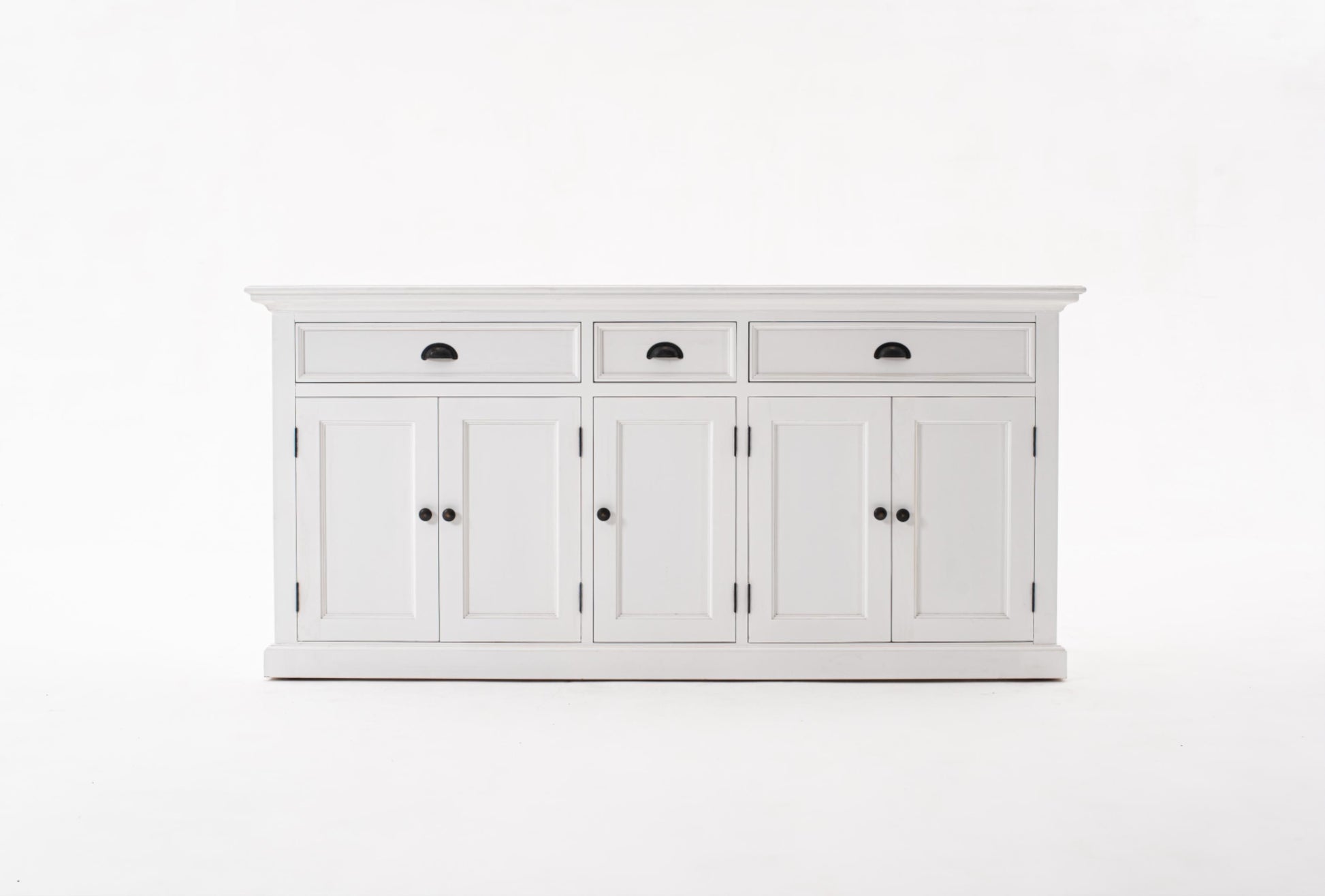 Halifax collection by Nova Solo.  Kitchen Hutch Cabinet with 5 Doors 3 Drawers CasaFenix