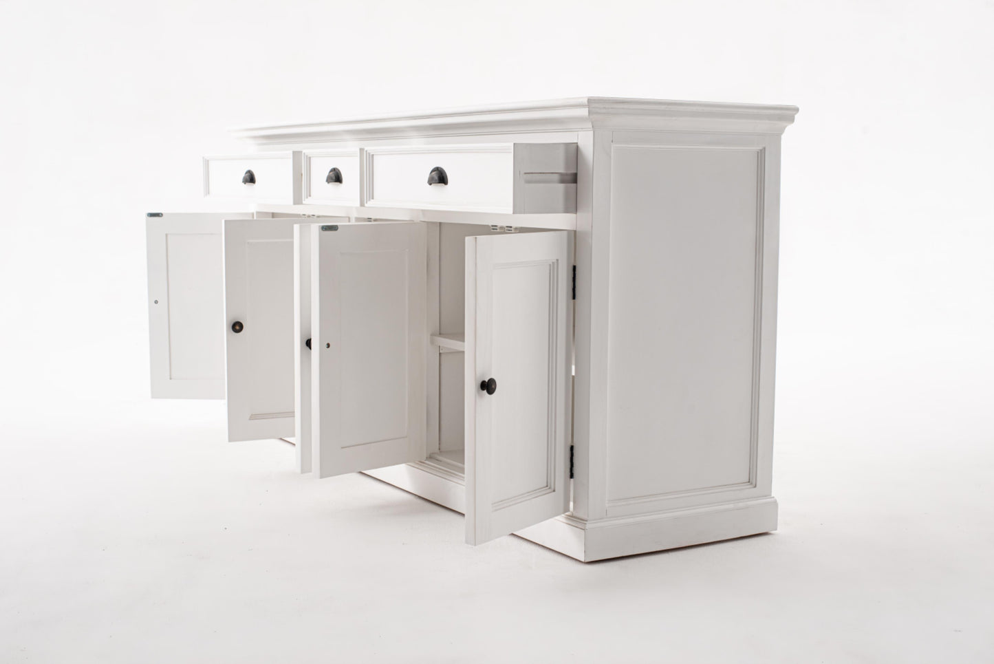 Halifax collection by Nova Solo.  Kitchen Hutch Cabinet with 5 Doors 3 Drawers CasaFenix