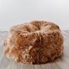 XXL Luxurious Light Brown Genuine Sheepskin Beanbag - CasaFenix