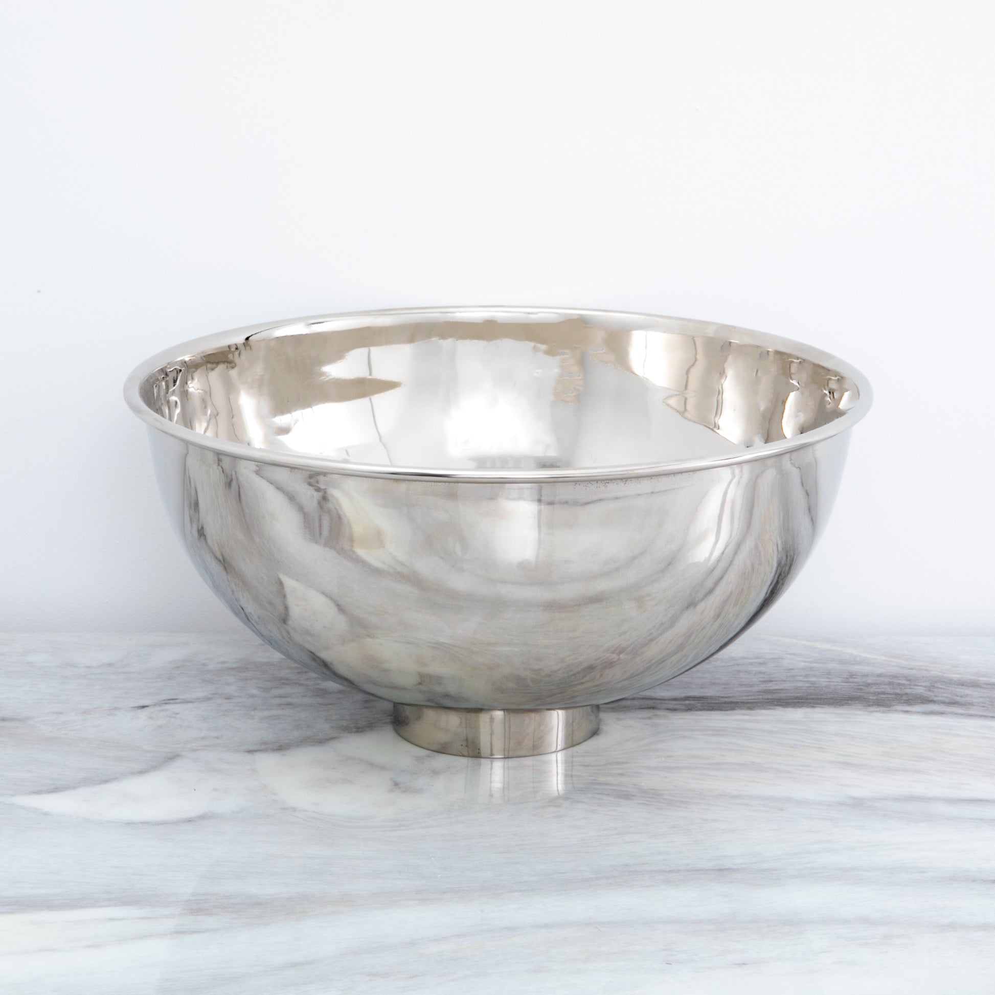 Silver Plated Mirror Polished Bowl 30cm Diameter Bowl CasaFenix