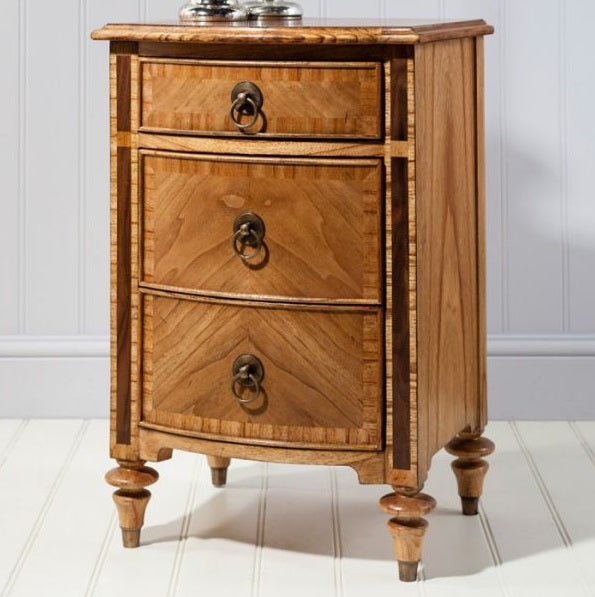 Inspire Walnut Bedroom Range 3 Drawer Bedside Table Bedside table / chest CasaFenix