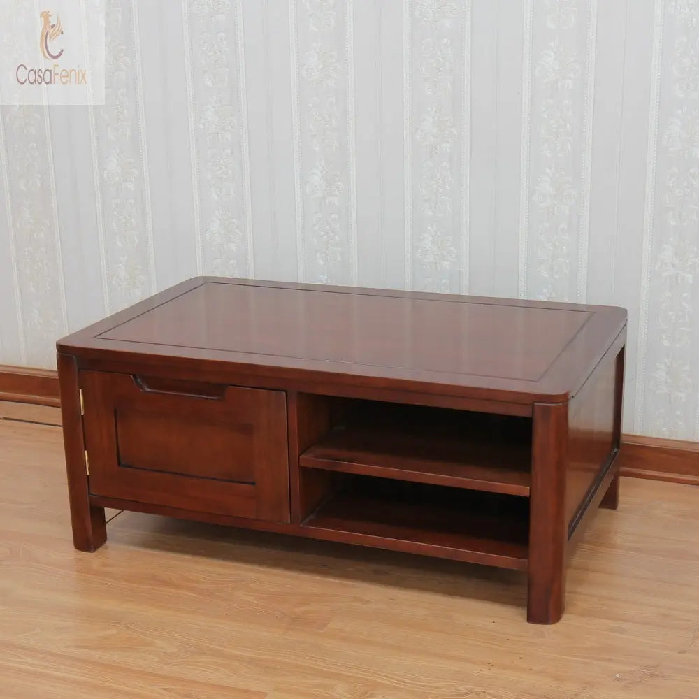 Bude Collection Widescreen Solid Mahogany Corner TV Unit - CasaFenix