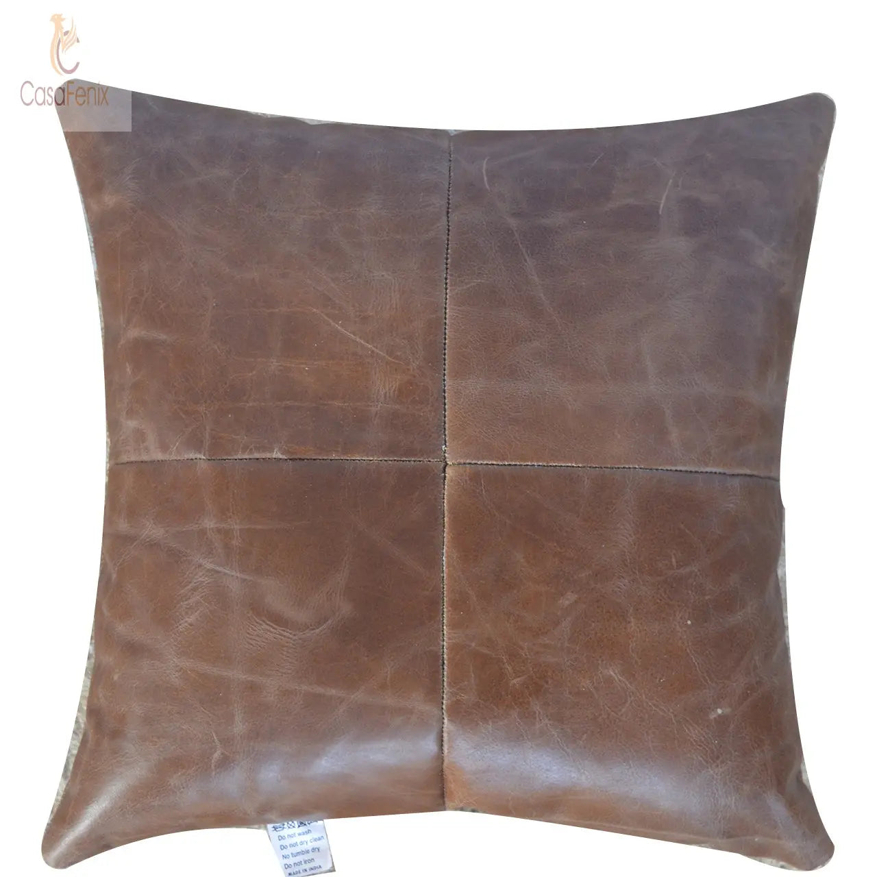 Buffalo Hide Leather Scatter Cushion - CasaFenix
