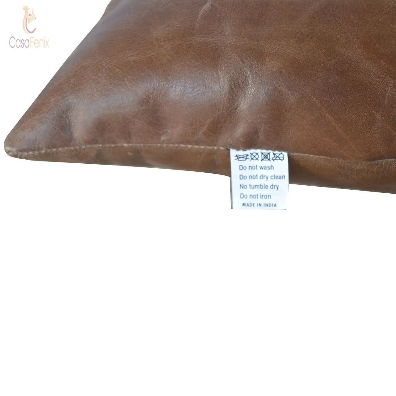 Buffalo Hide Leather Scatter Cushion - CasaFenix