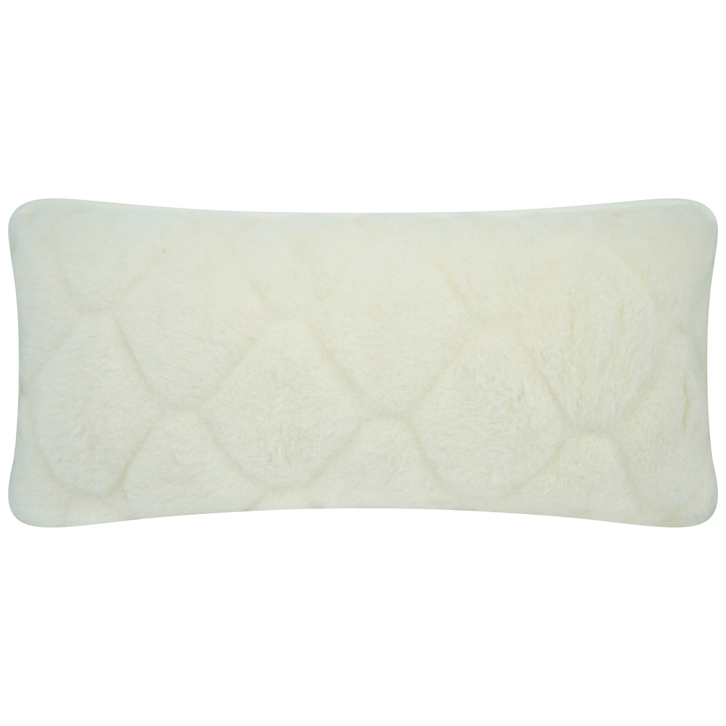 100% Cashmere Wool Pillow - Natural Shapes Cream / White Colour - CasaFenix