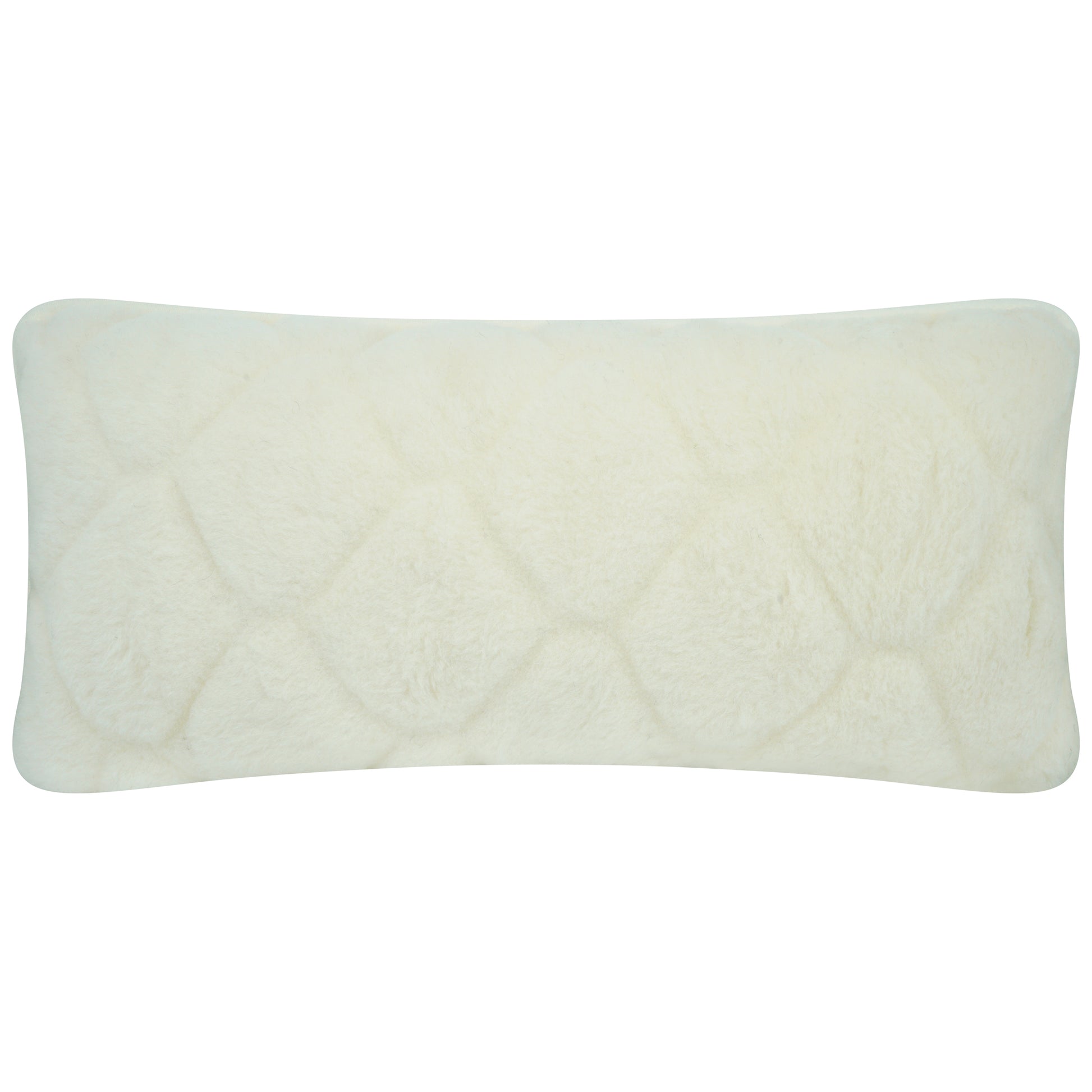 100% Cashmere Wool Pillow - Natural Shapes Cream / White Colour - CasaFenix