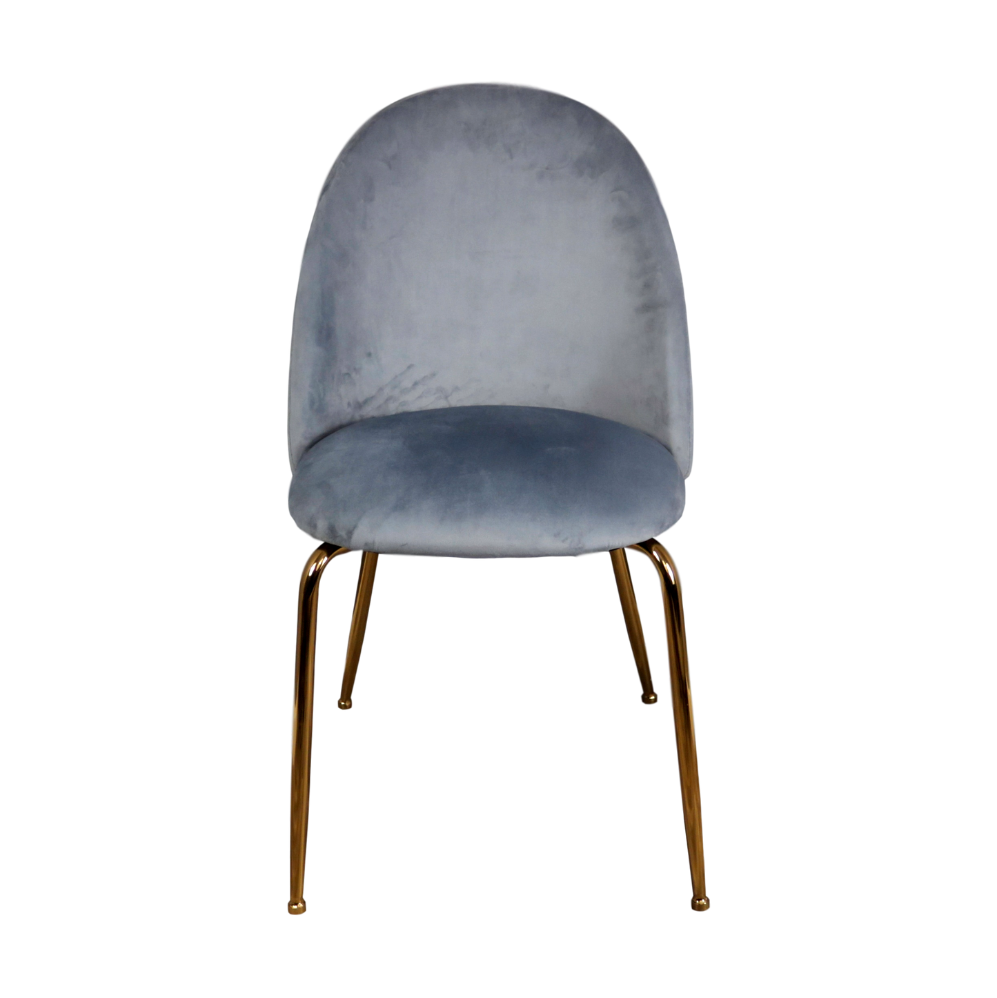 Pair of Gatsby styled Grey Velvet Dining Chairs - Gold Legs (set of 2) Chair CasaFenix