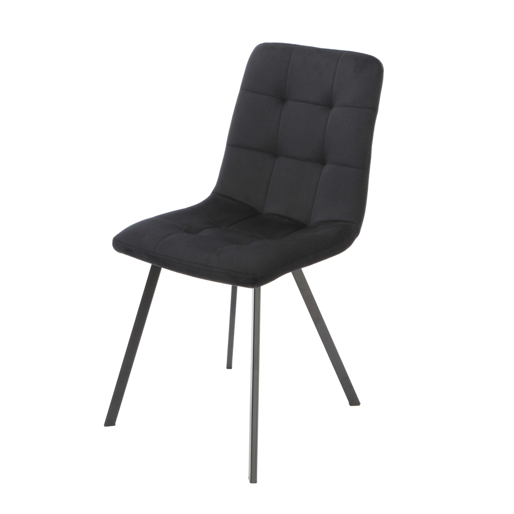 Squared Black Dining Chair (set of 2) Chair CasaFenix