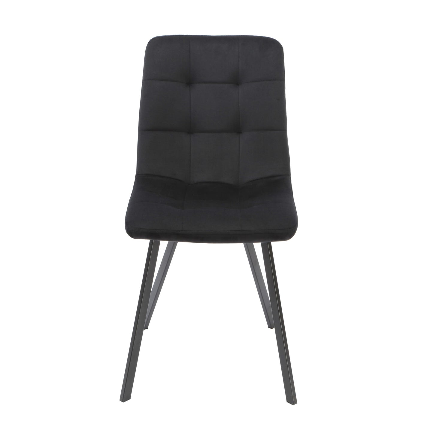 Squared Black Dining Chair (set of 2) Chair CasaFenix