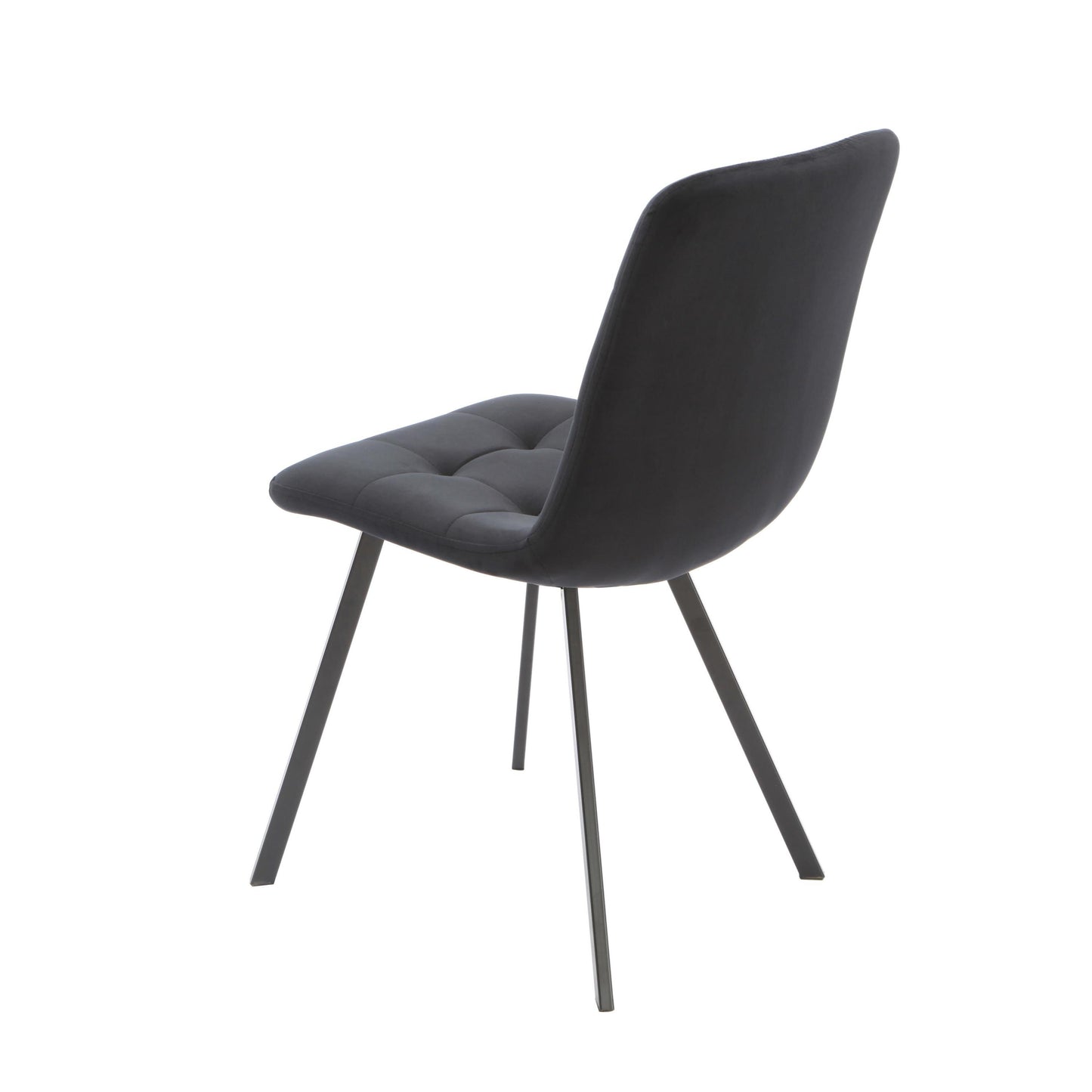 Squared Black Dining Chair (set of 2) Chair CasaFenix