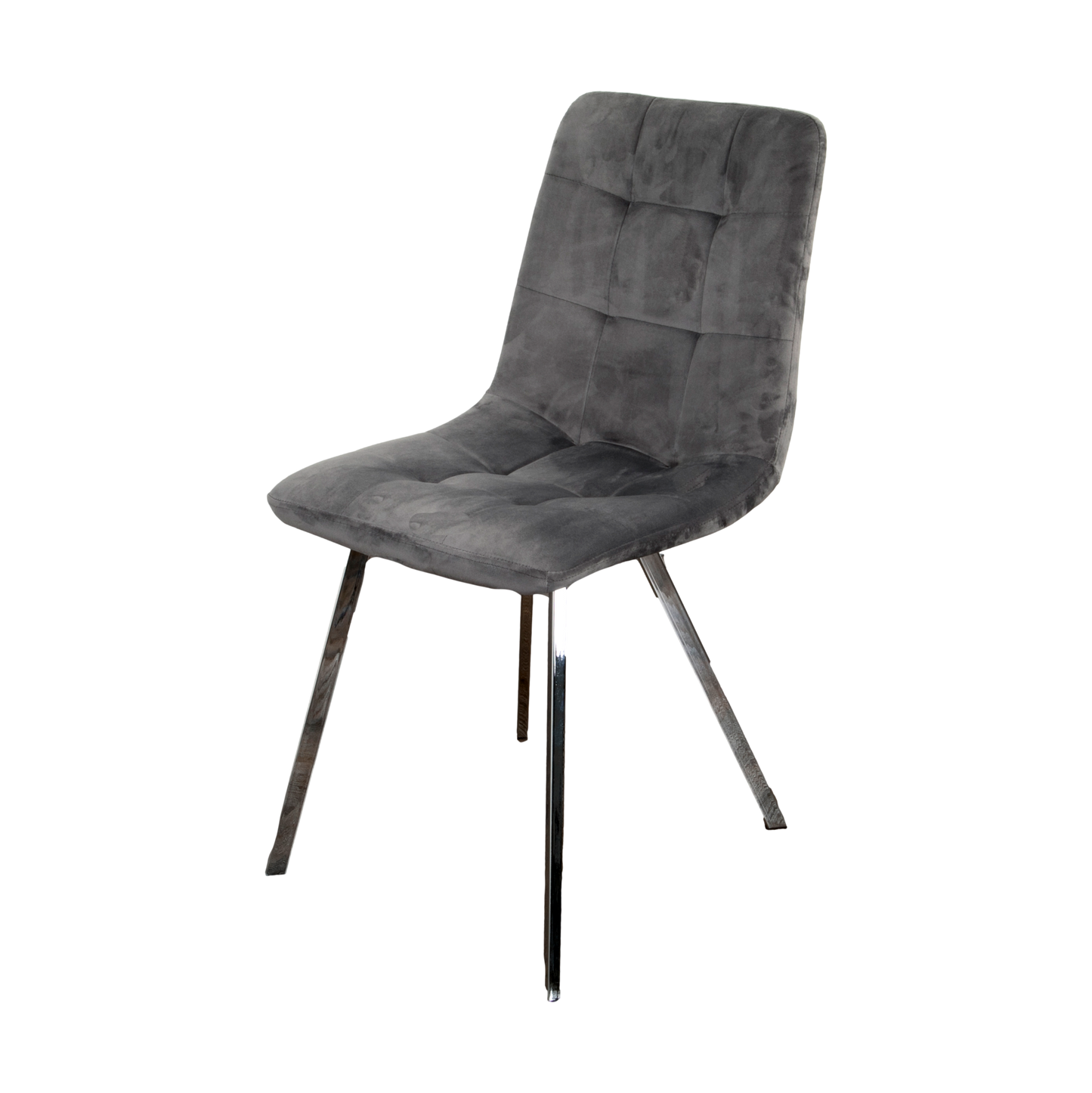 Squared Grey Dining Chair (set of 2) Chair CasaFenix