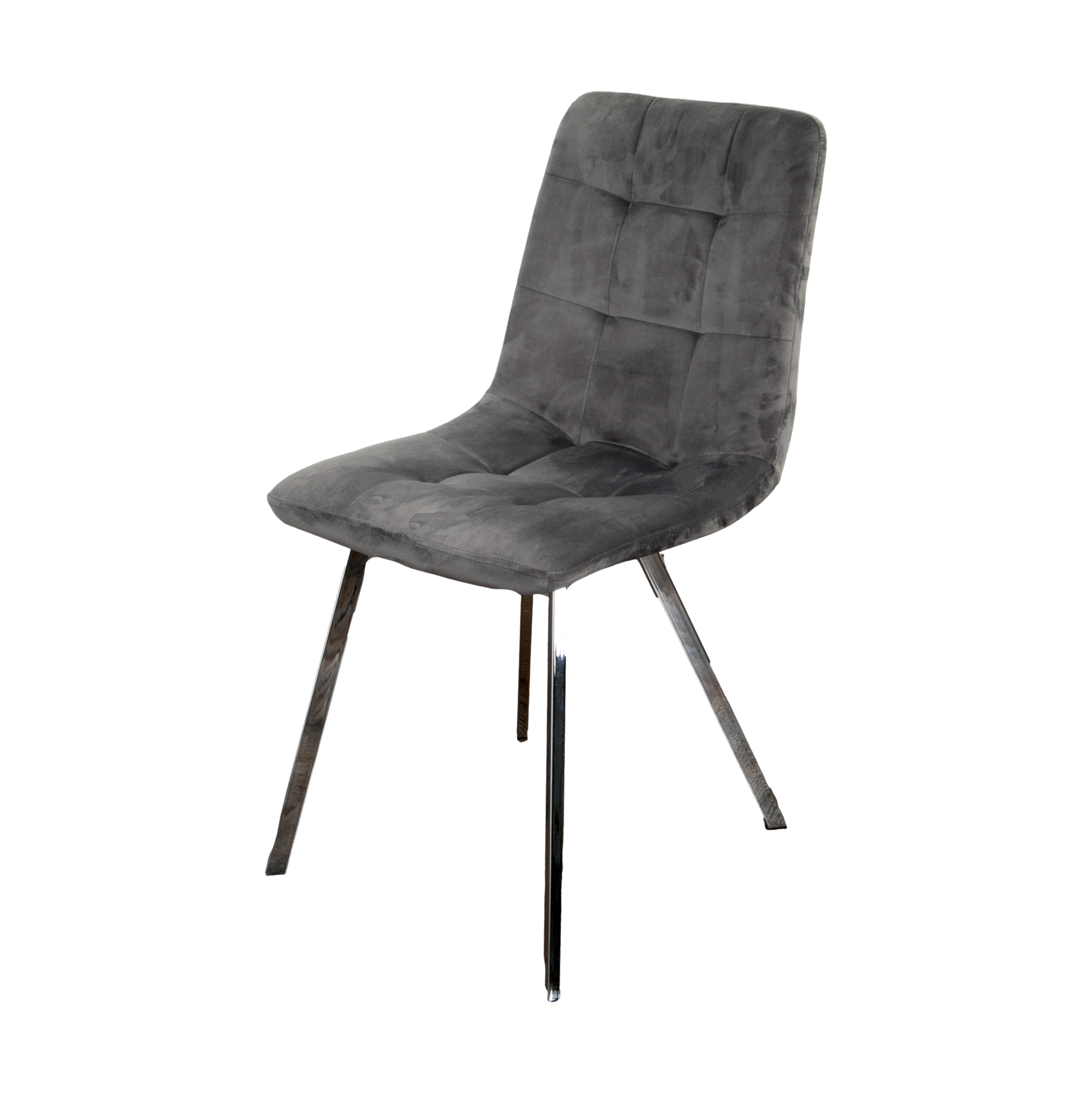 Squared Grey Dining Chair (set of 2) Chair CasaFenix