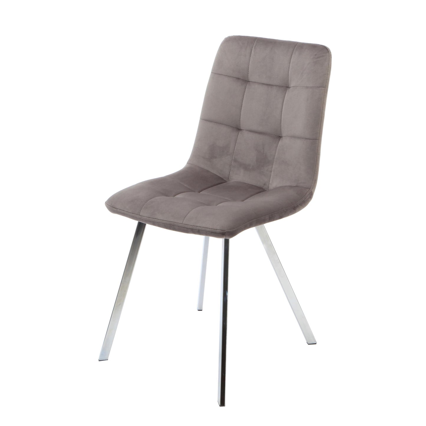 Squared Grey Dining Chair (set of 2) Chair CasaFenix