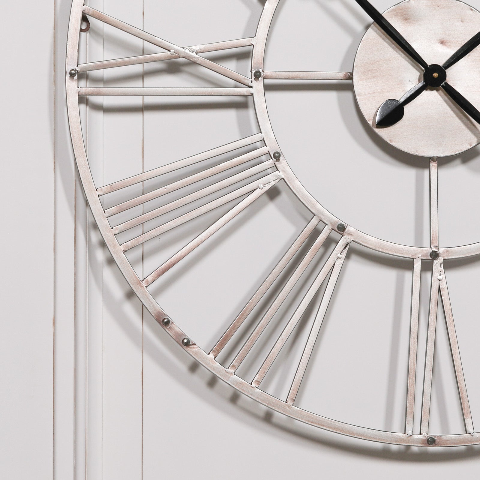 Vintage Silver 92cm Wall Clock CasaFenix