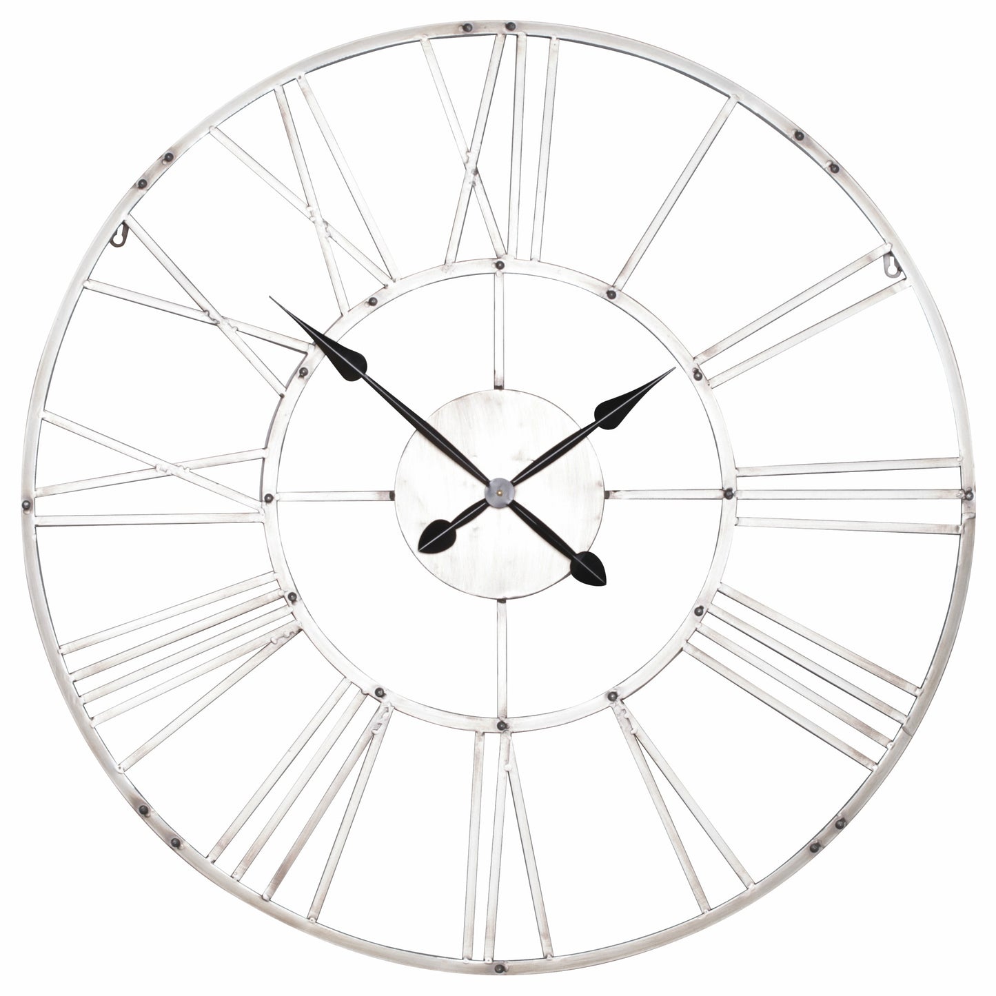 Vintage Silver 92cm Wall Clock CasaFenix