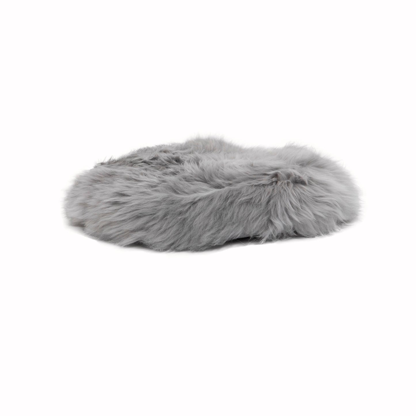 Grey Round Sheepskin Chair Pad - CasaFenix