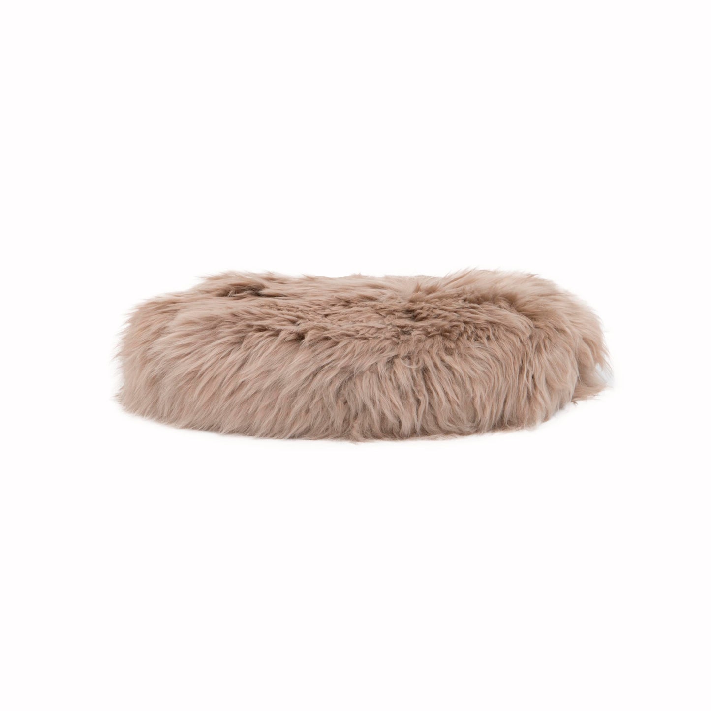 Light Brown Round Sheepskin Chair Pad - CasaFenix