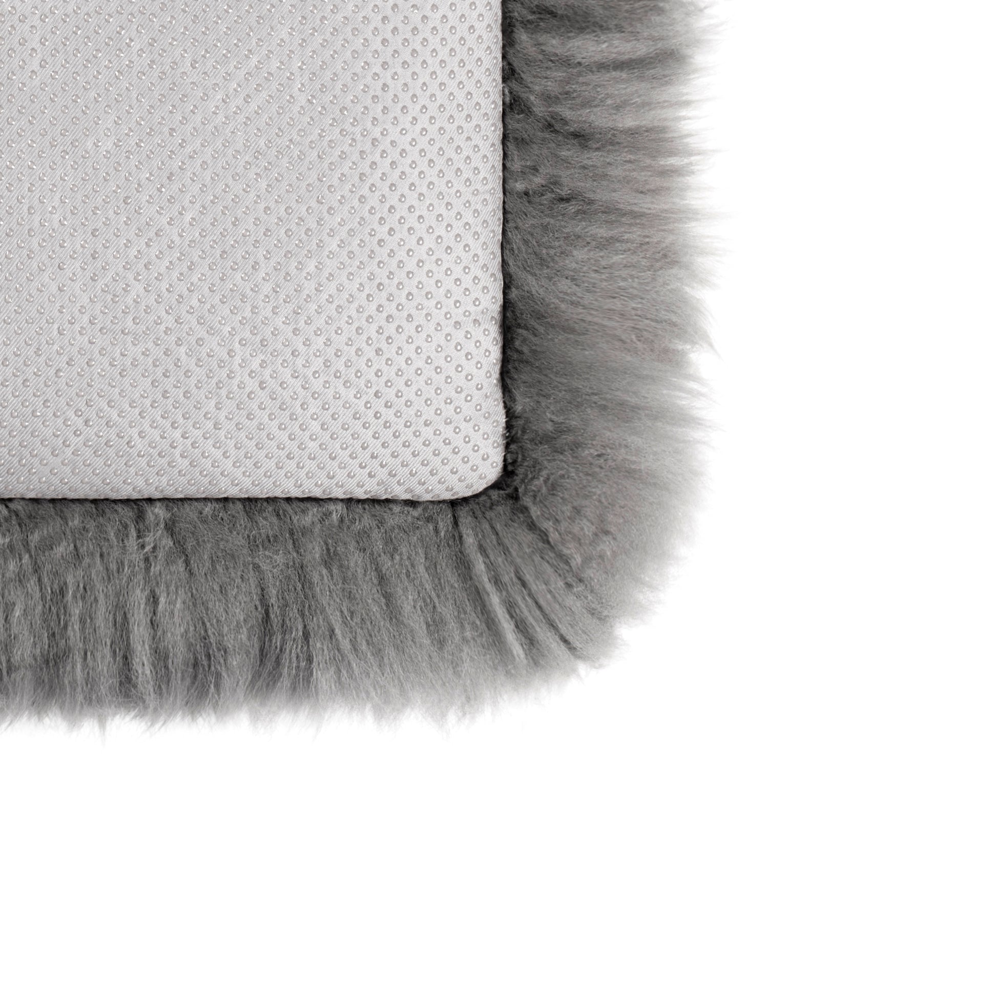 Grey Round Sheepskin Chair Pad - CasaFenix