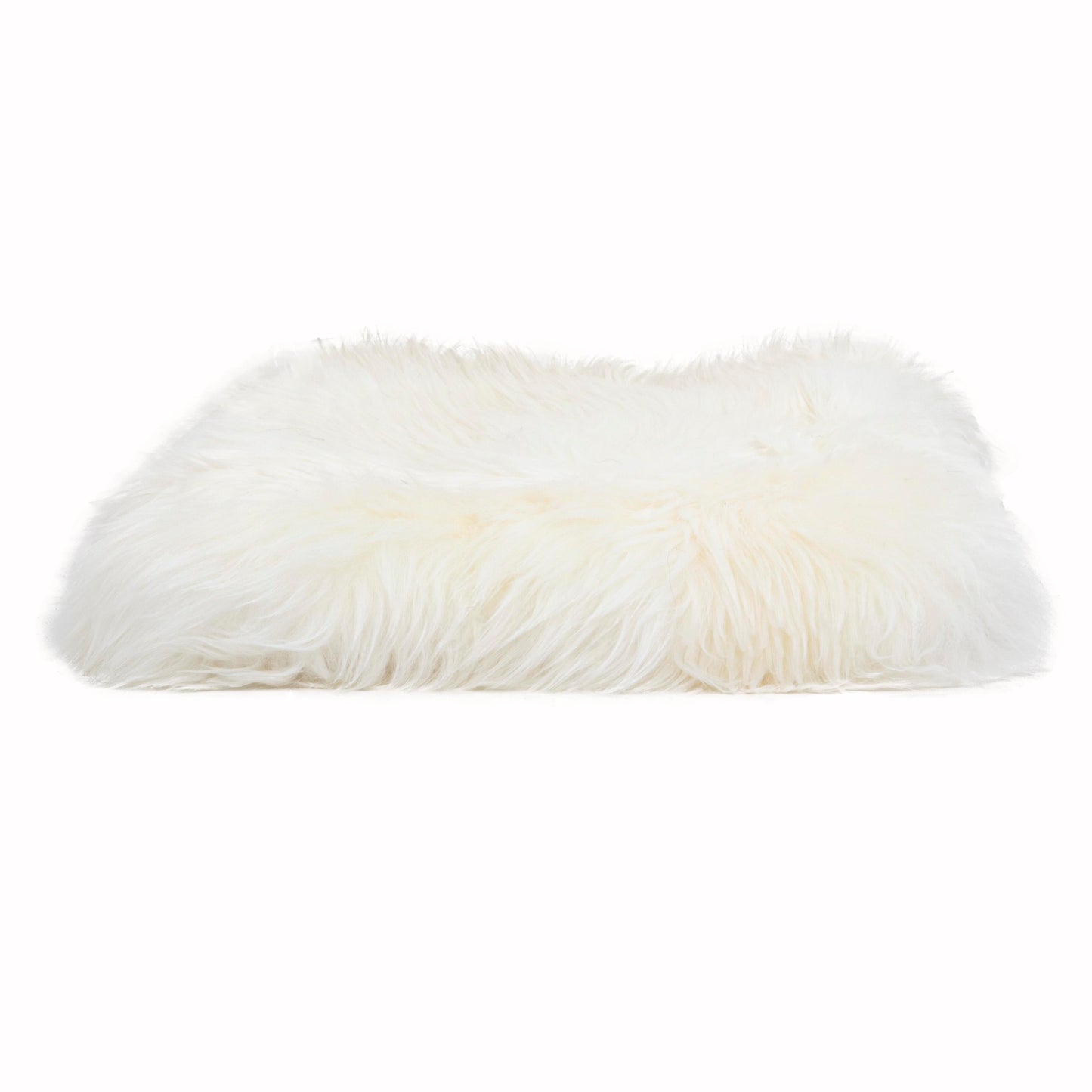 Natural White Square Sheepskin Chair Pad - CasaFenix