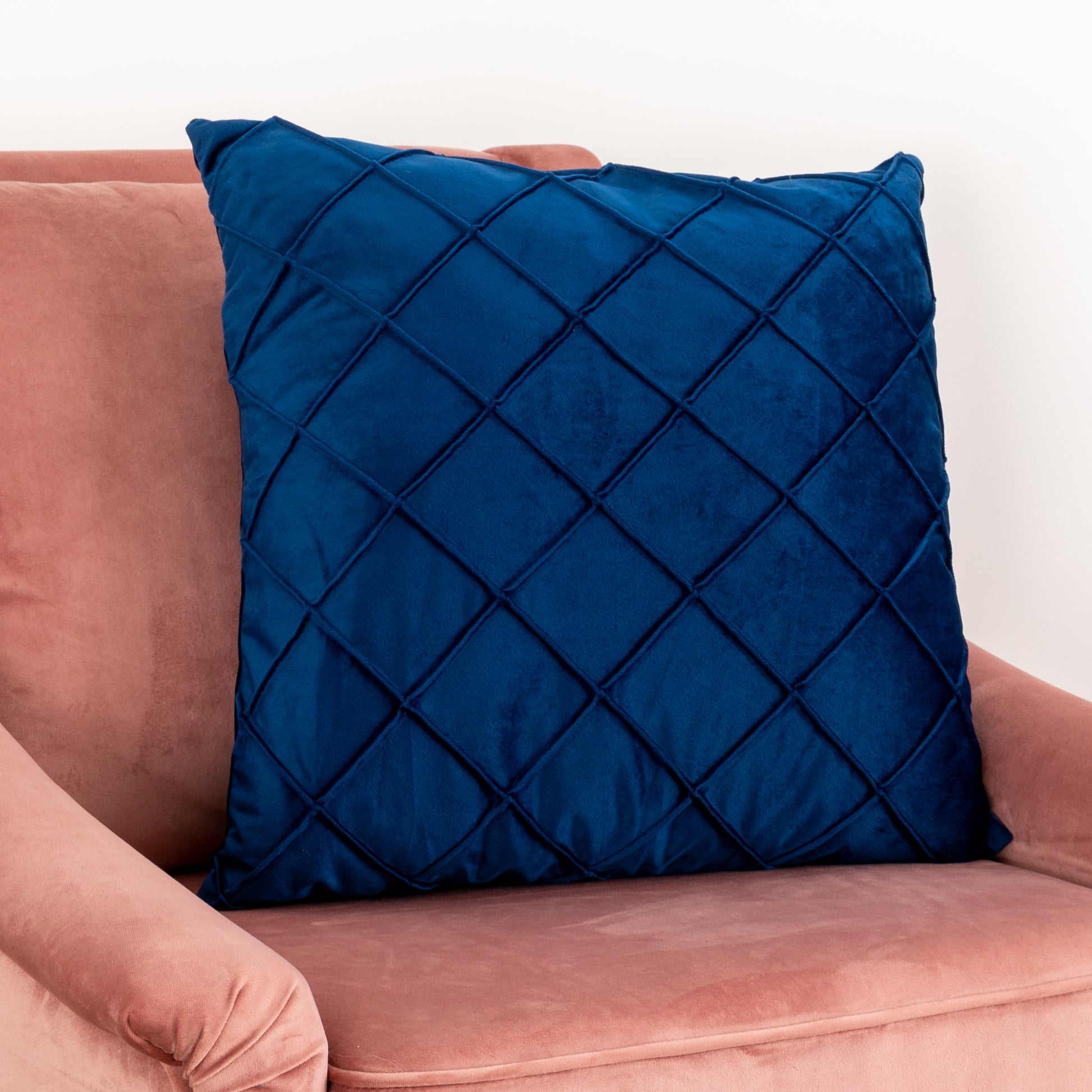 Diamond Blue Velvet Cushion Cover Cushion CasaFenix