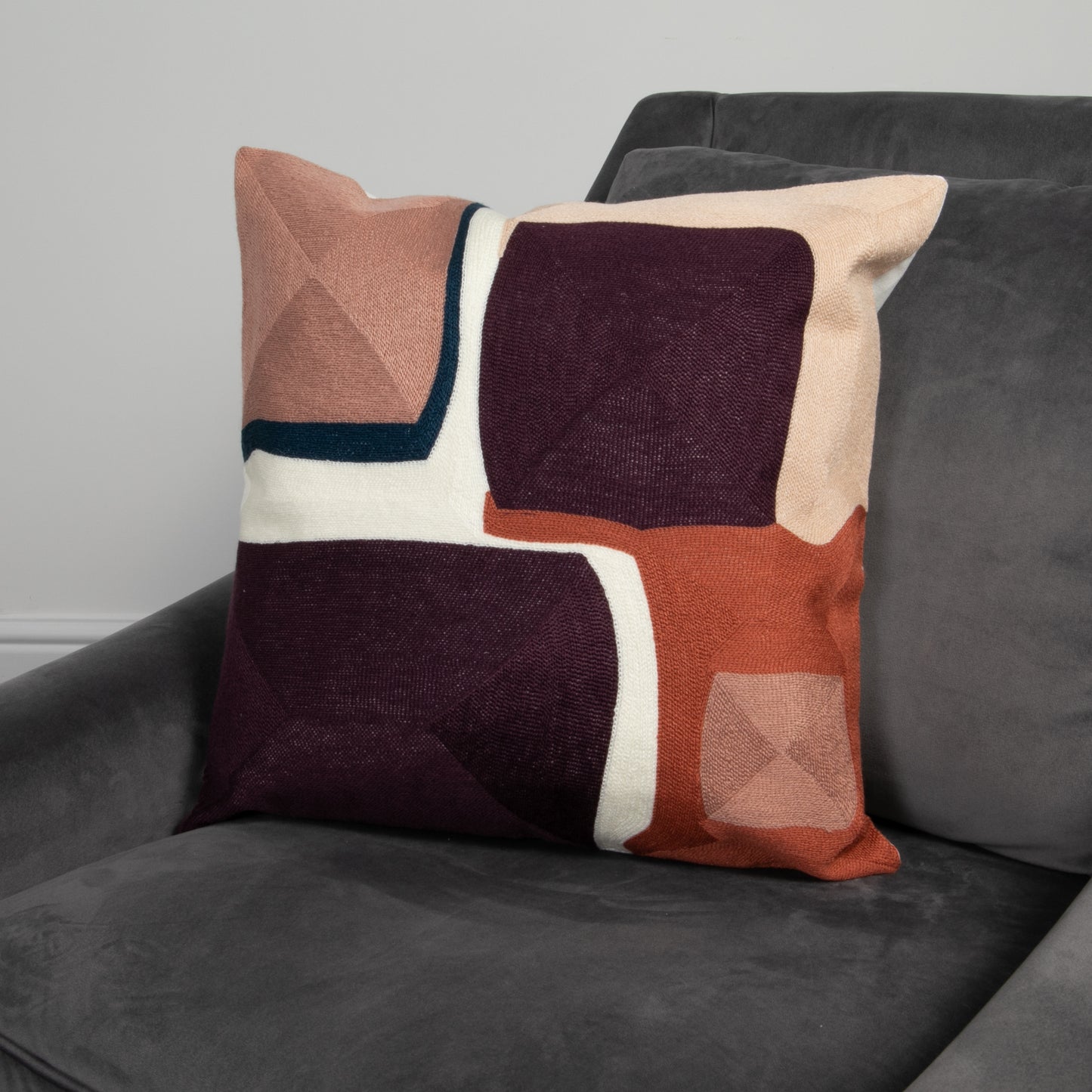 Purple Abstract Boho Cushion Cover  CasaFenix