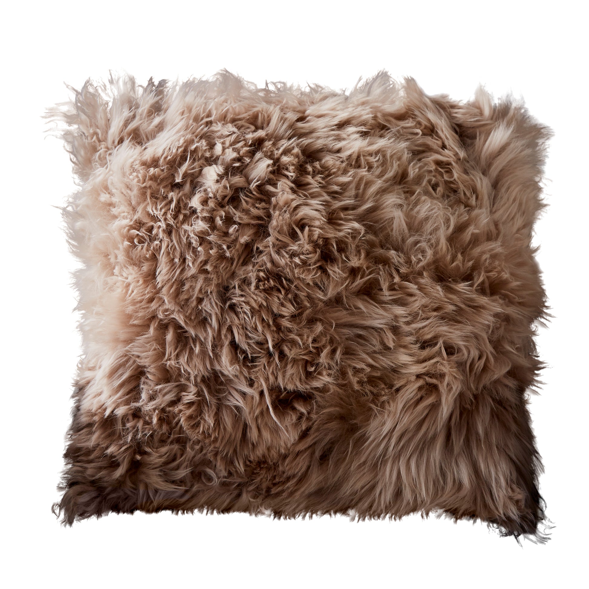 Light Brown Sheepskin Cushion Cushion CasaFenix