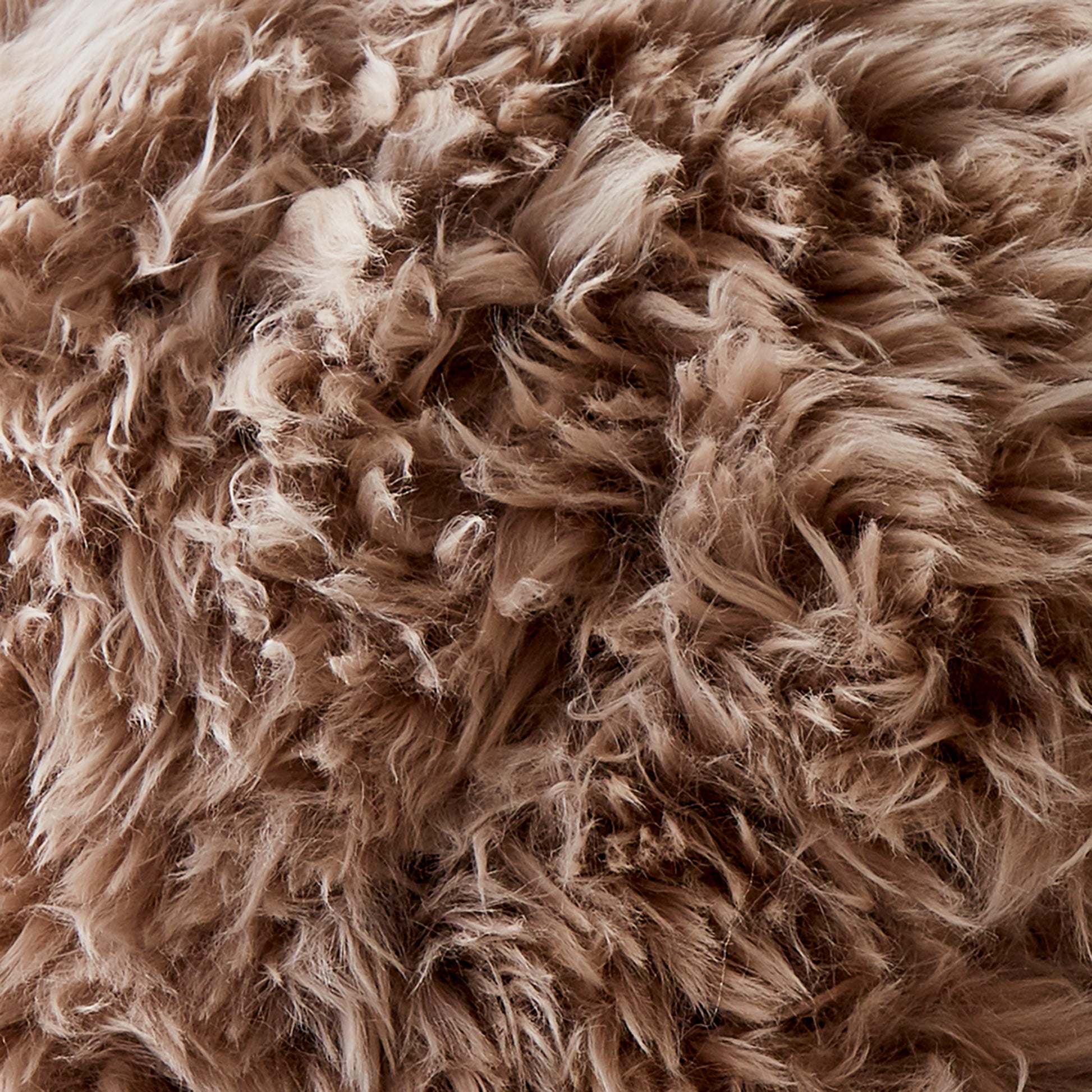 Light Brown Sheepskin Cushion Cushion CasaFenix