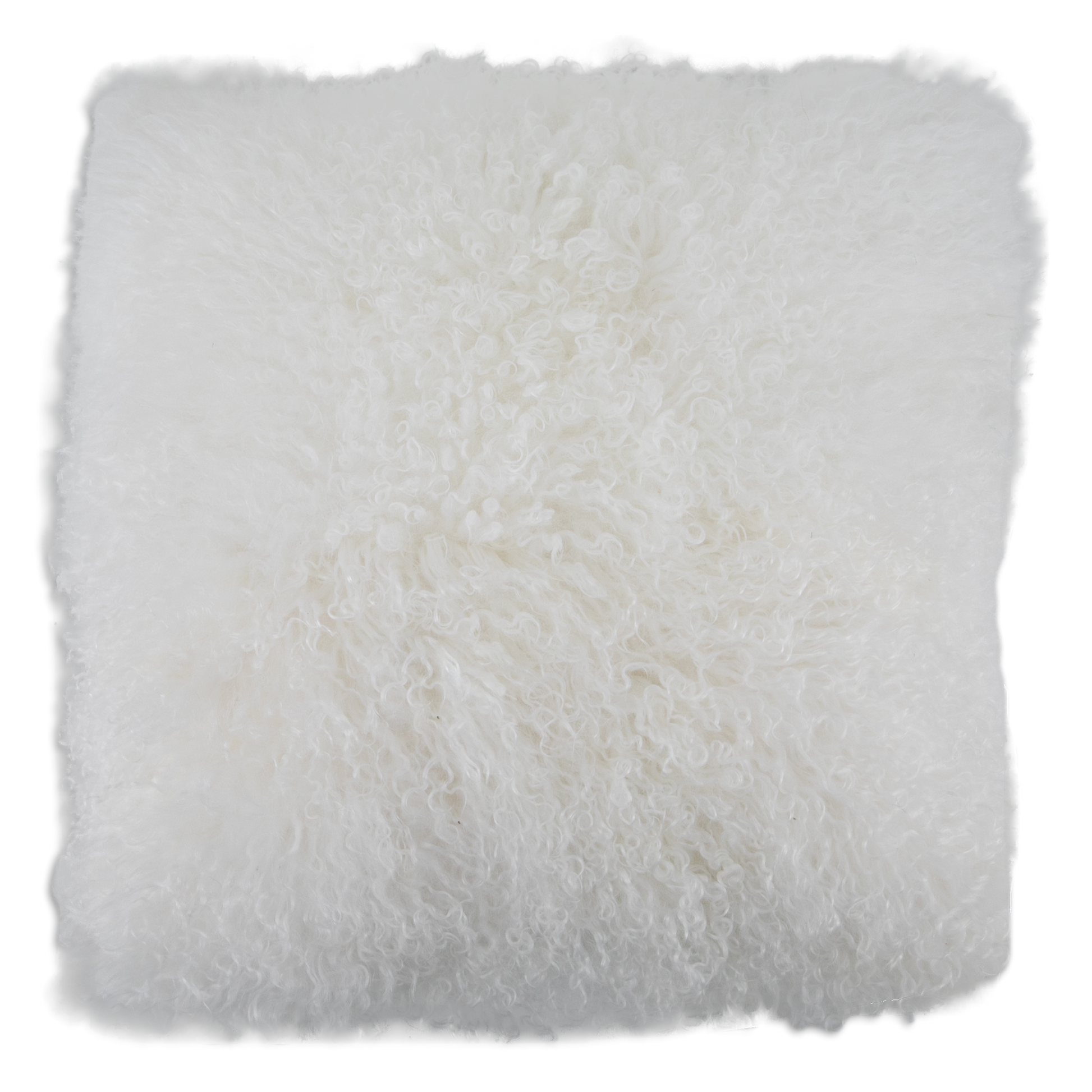 Natural Curly Sheepskin Cushion 45x45cm - CasaFenix