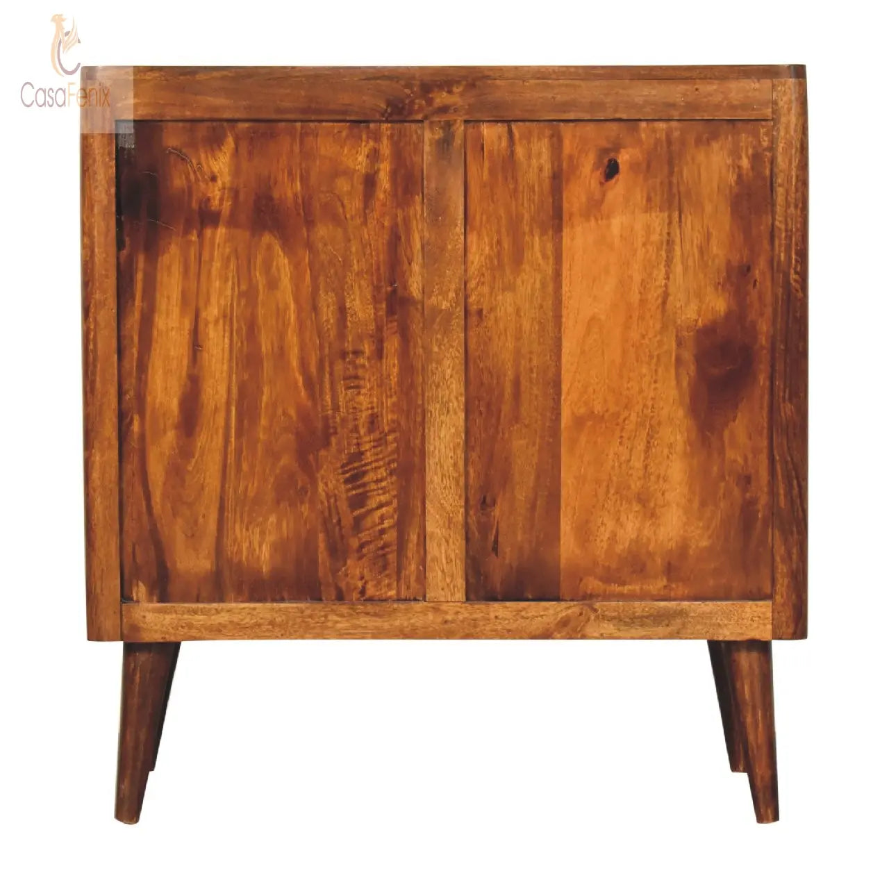 Capri Chest of 3 Drawers Nordic Design with a Chestnut Finish over Solid Mango Wood - CasaFenix