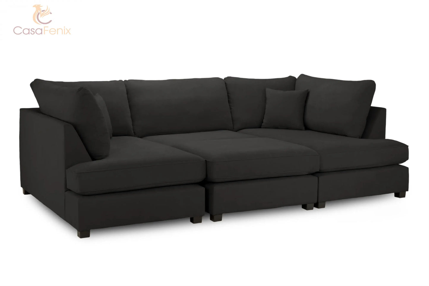 Carnaby U Shaped Corner Sofa in Beige, Black or Grey Fabric. Choice of fabric Sofa CasaFenix