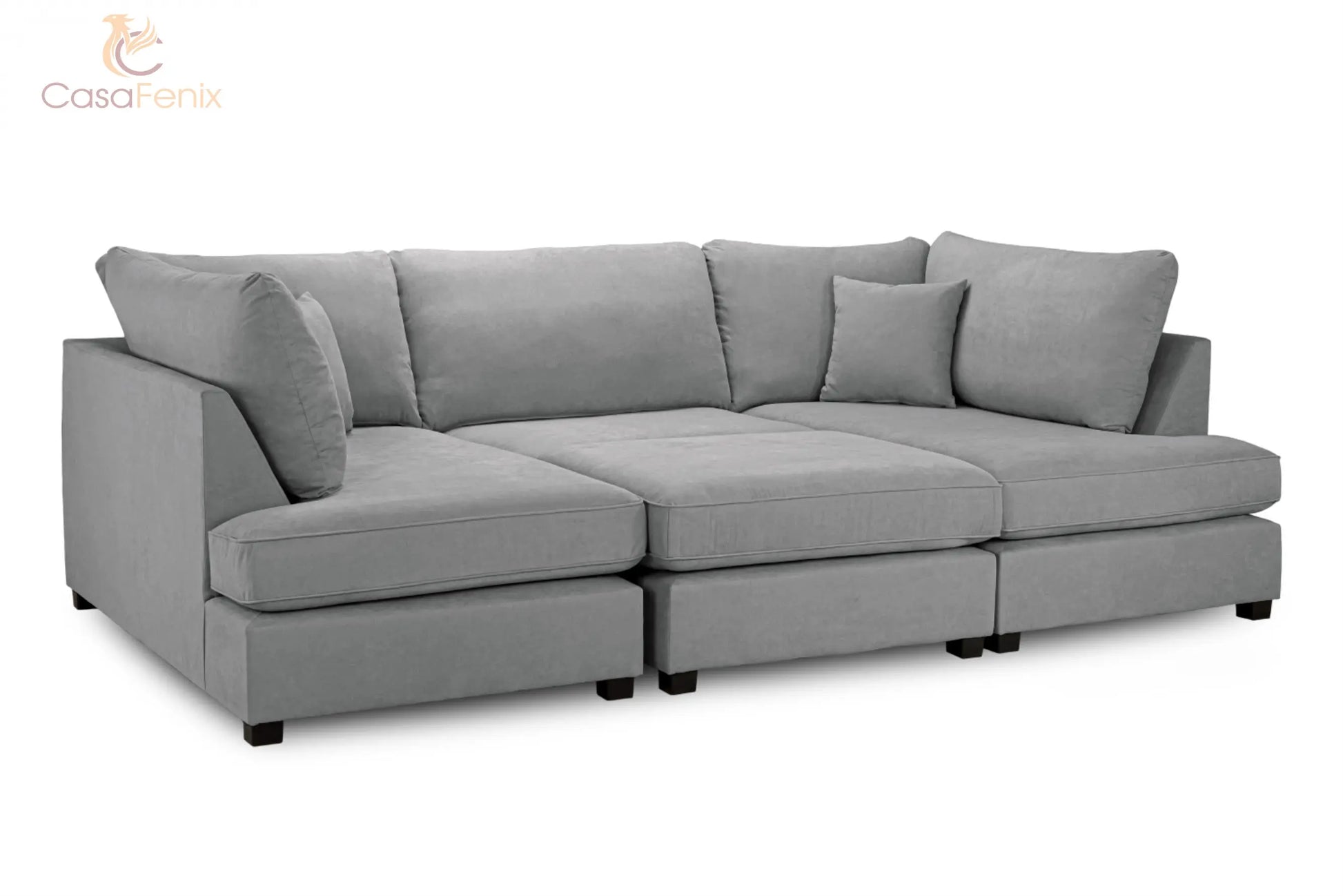 Carnaby U Shaped Corner Sofa in Beige, Black or Grey Fabric. Choice of fabric Sofa CasaFenix