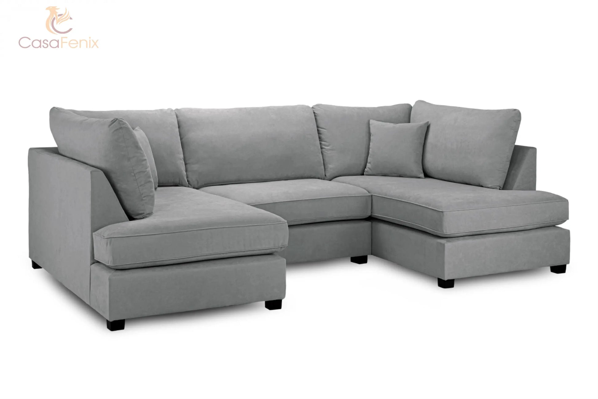 Carnaby U Shaped Corner Sofa in Beige, Black or Grey Fabric. Choice of fabric Sofa CasaFenix