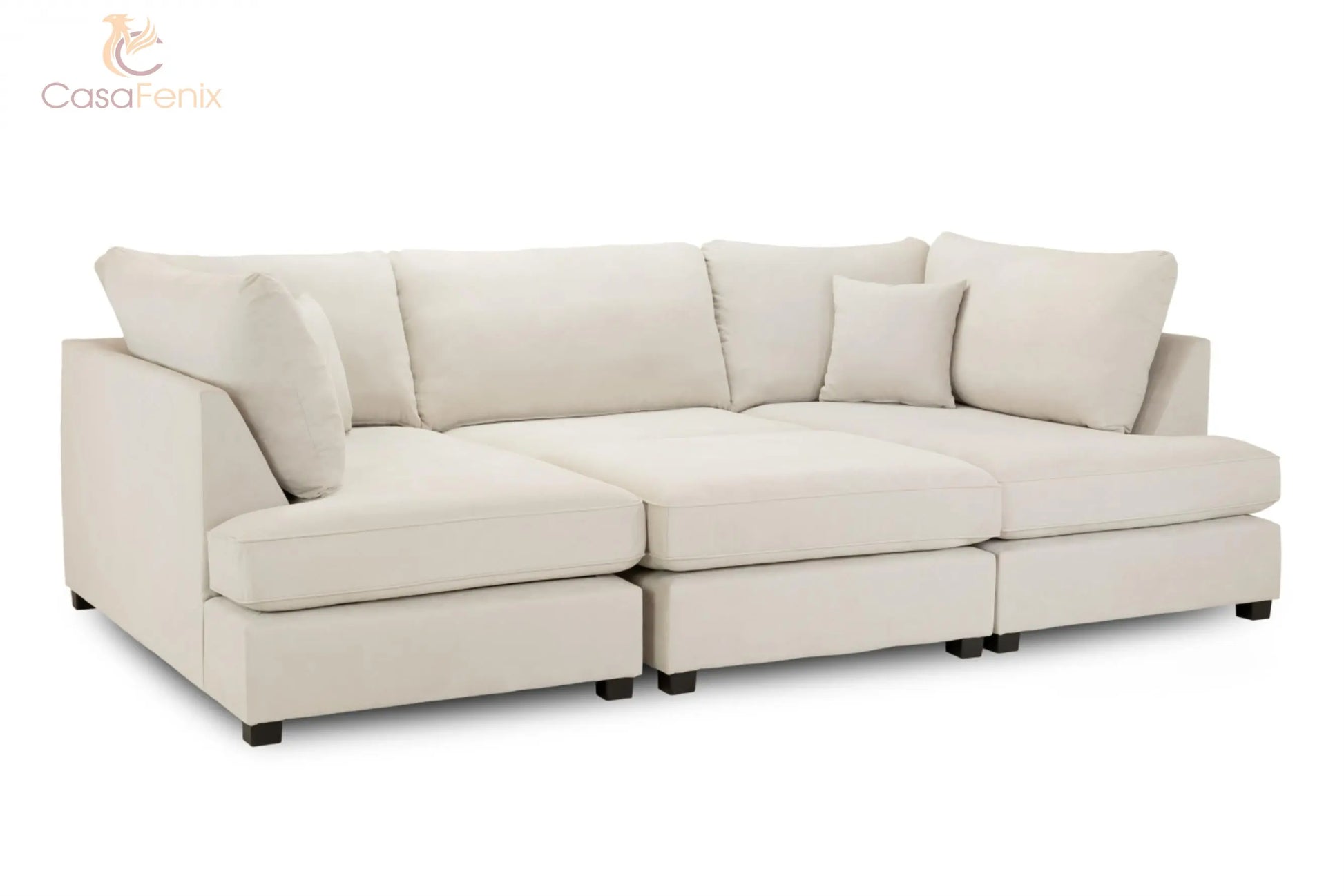 Carnaby U Shaped Corner Sofa in Beige, Black or Grey Fabric. Choice of fabric Sofa CasaFenix